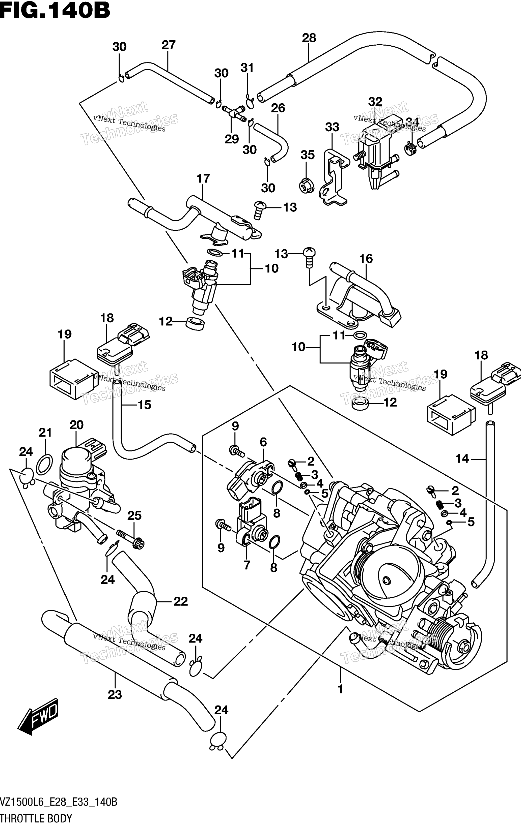 Дроссельный узел (Vz1500l6 E33)