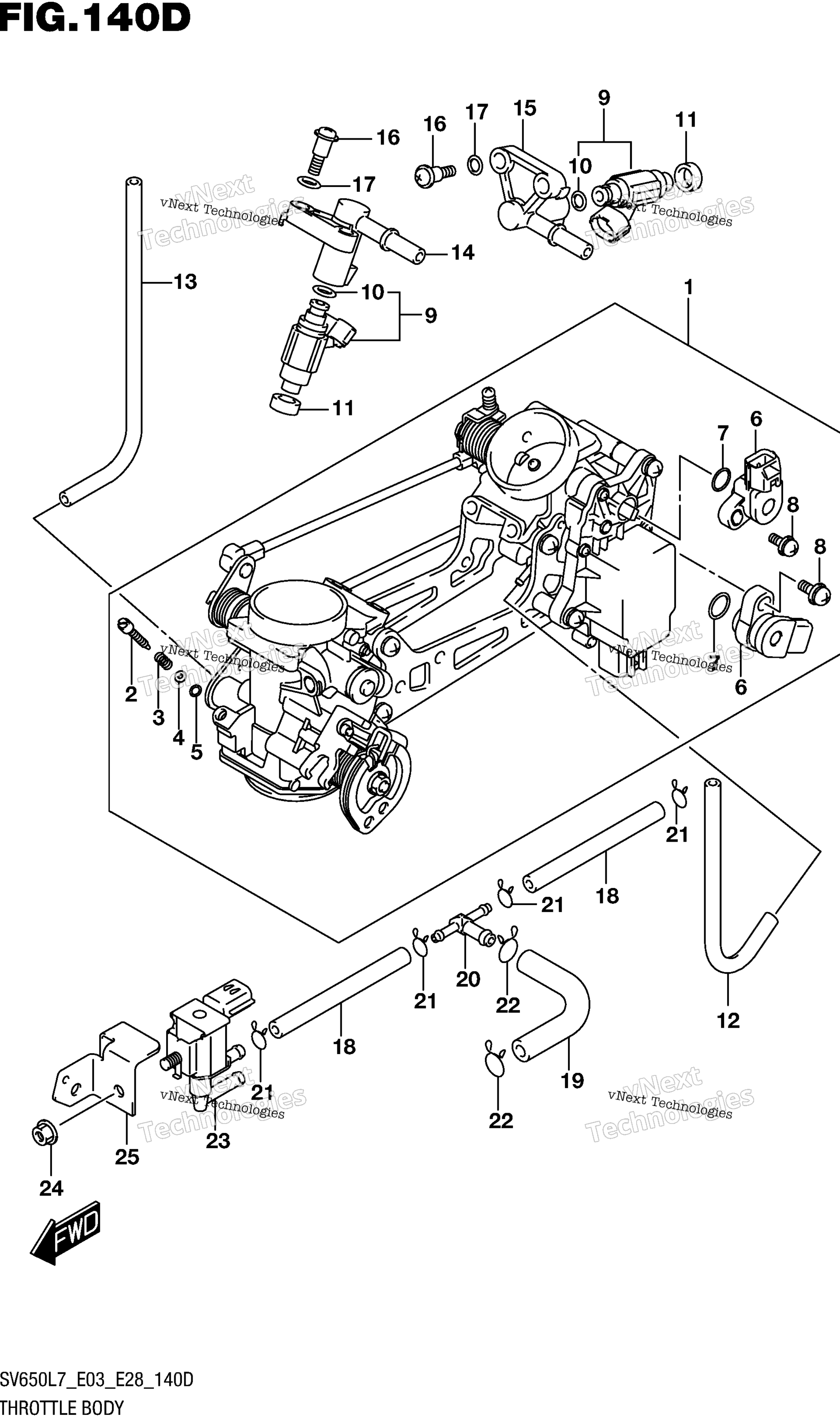 Дроссельный узел (Sv650al7 E33)
