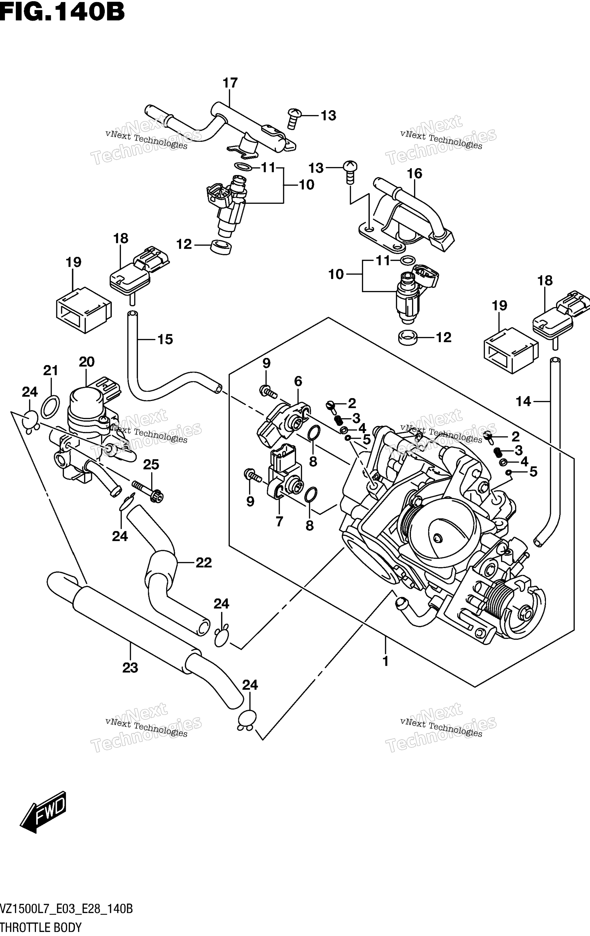 Дроссельный узел (Vz1500l7 E28)