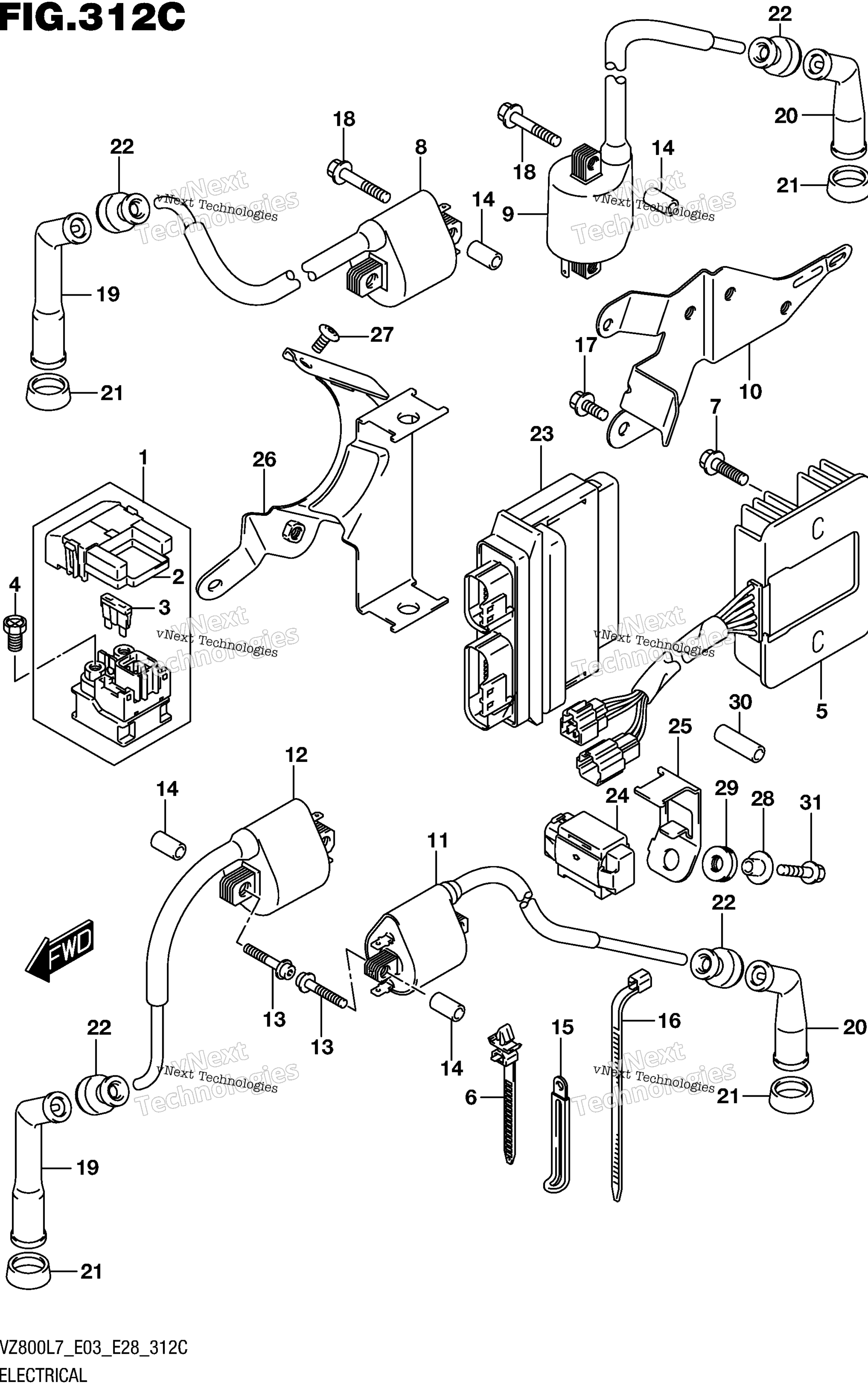 Электрооборудование (Vz800l7 E33)