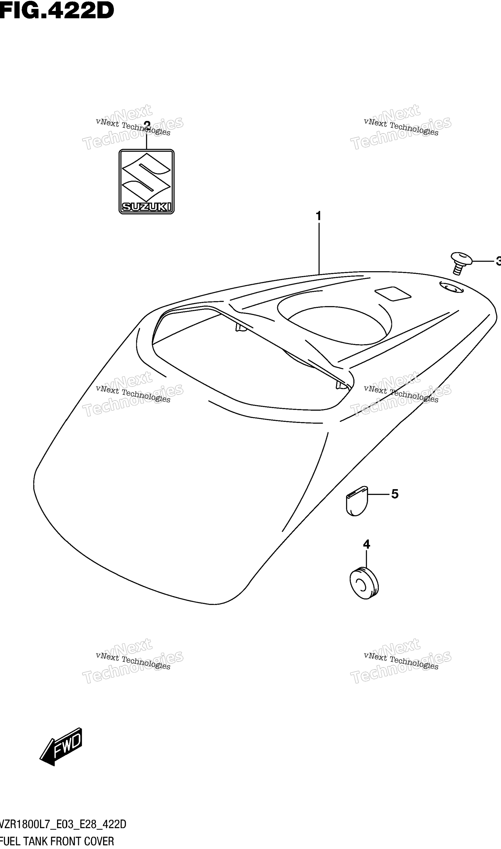 Топливный бак Front Cover (Vzr1800bzl7 E33)