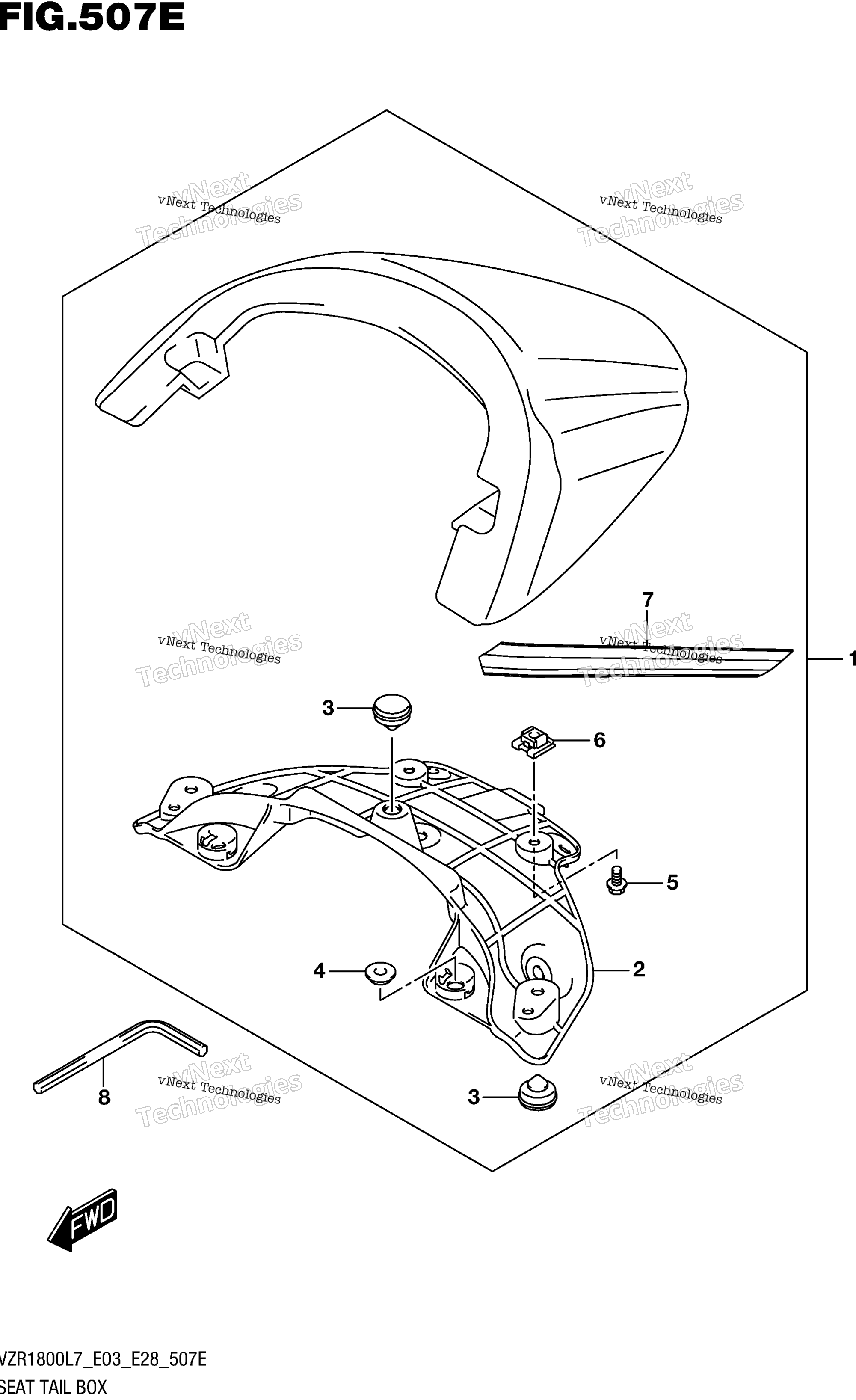 сиденье Tail Box (For Bbd) (Vzr1800bzl7 E28)