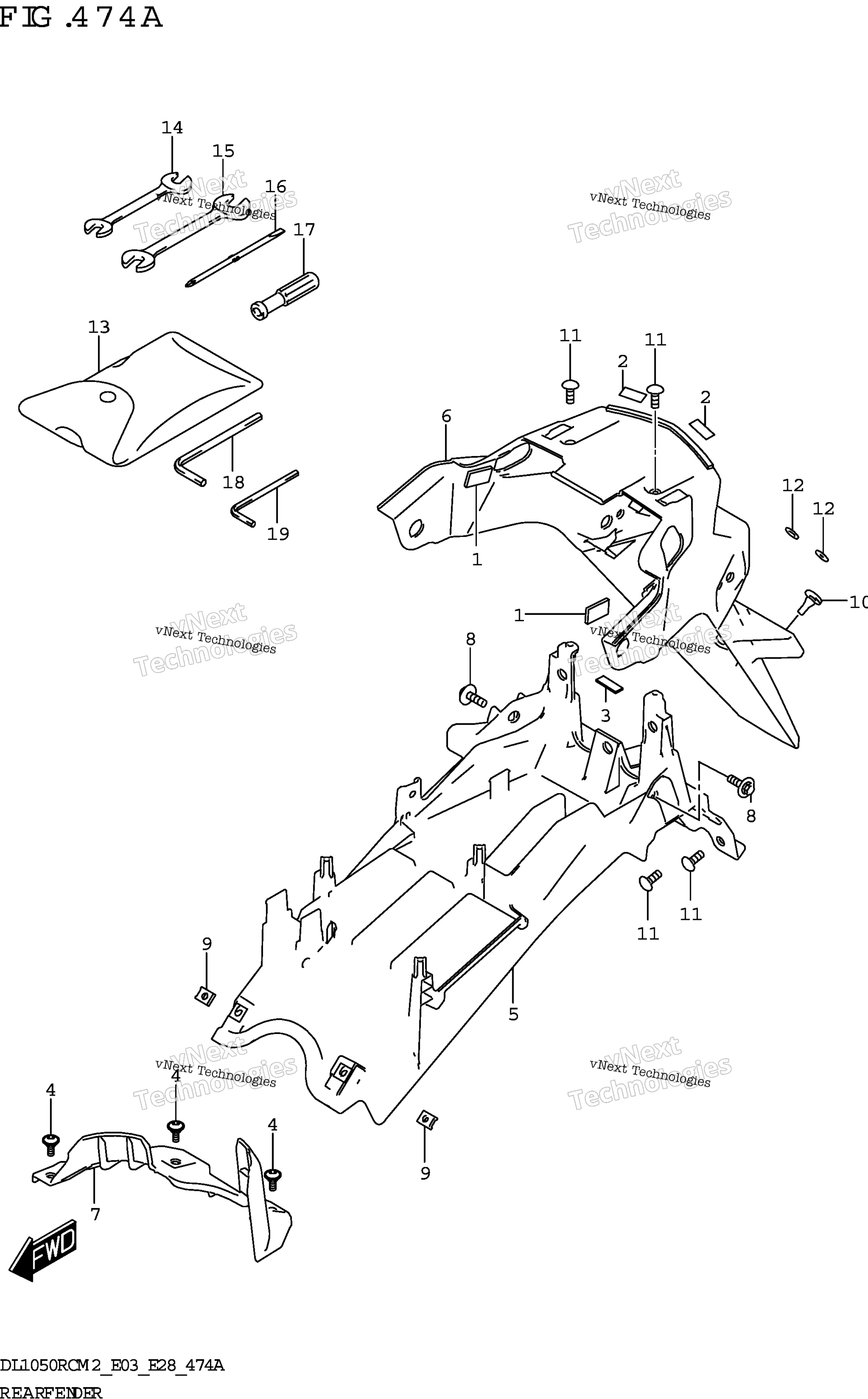 Заднее крыло (Dl1050rc)