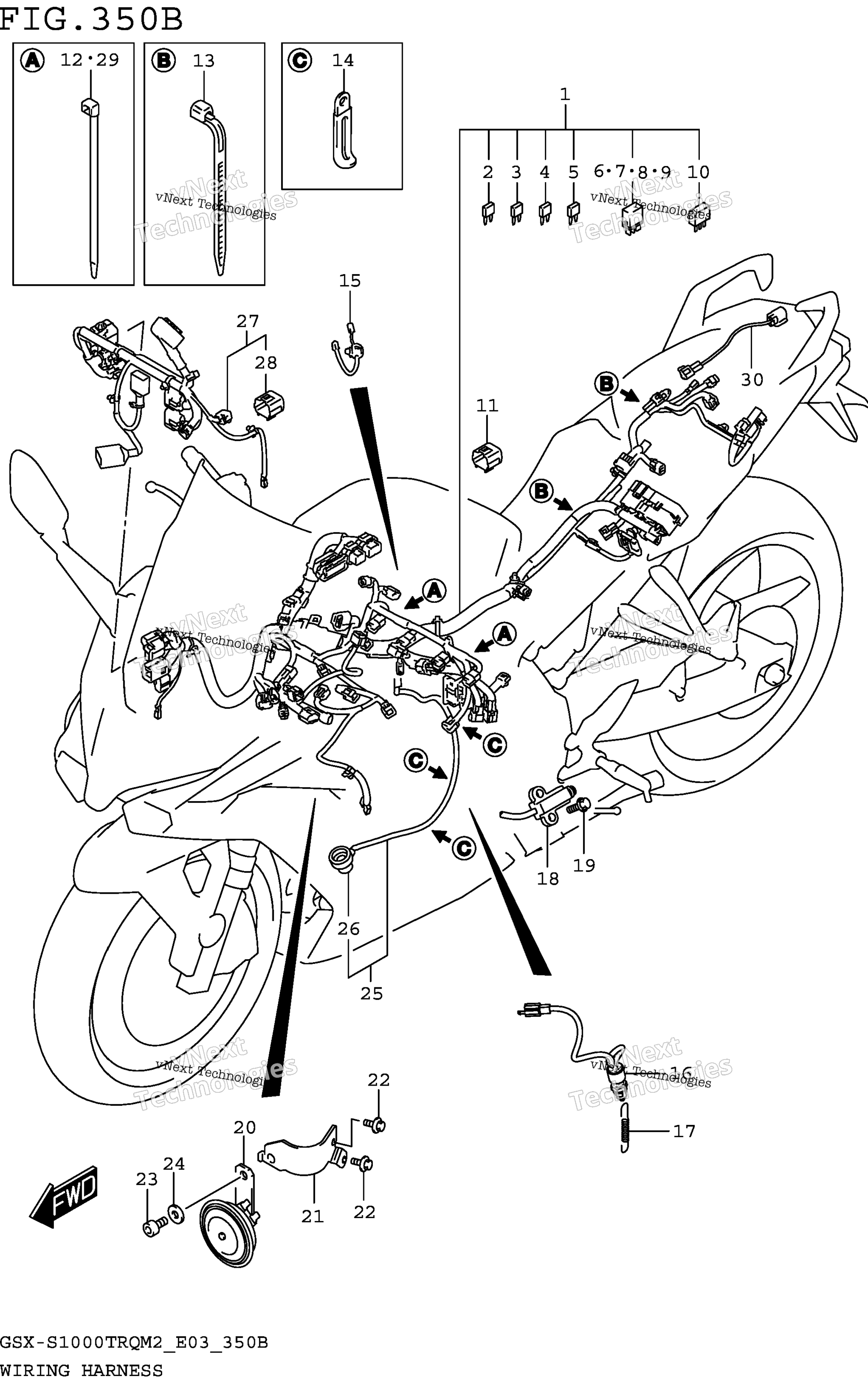 Жгут проводов (Gsx-S1000trqm2 E28)
