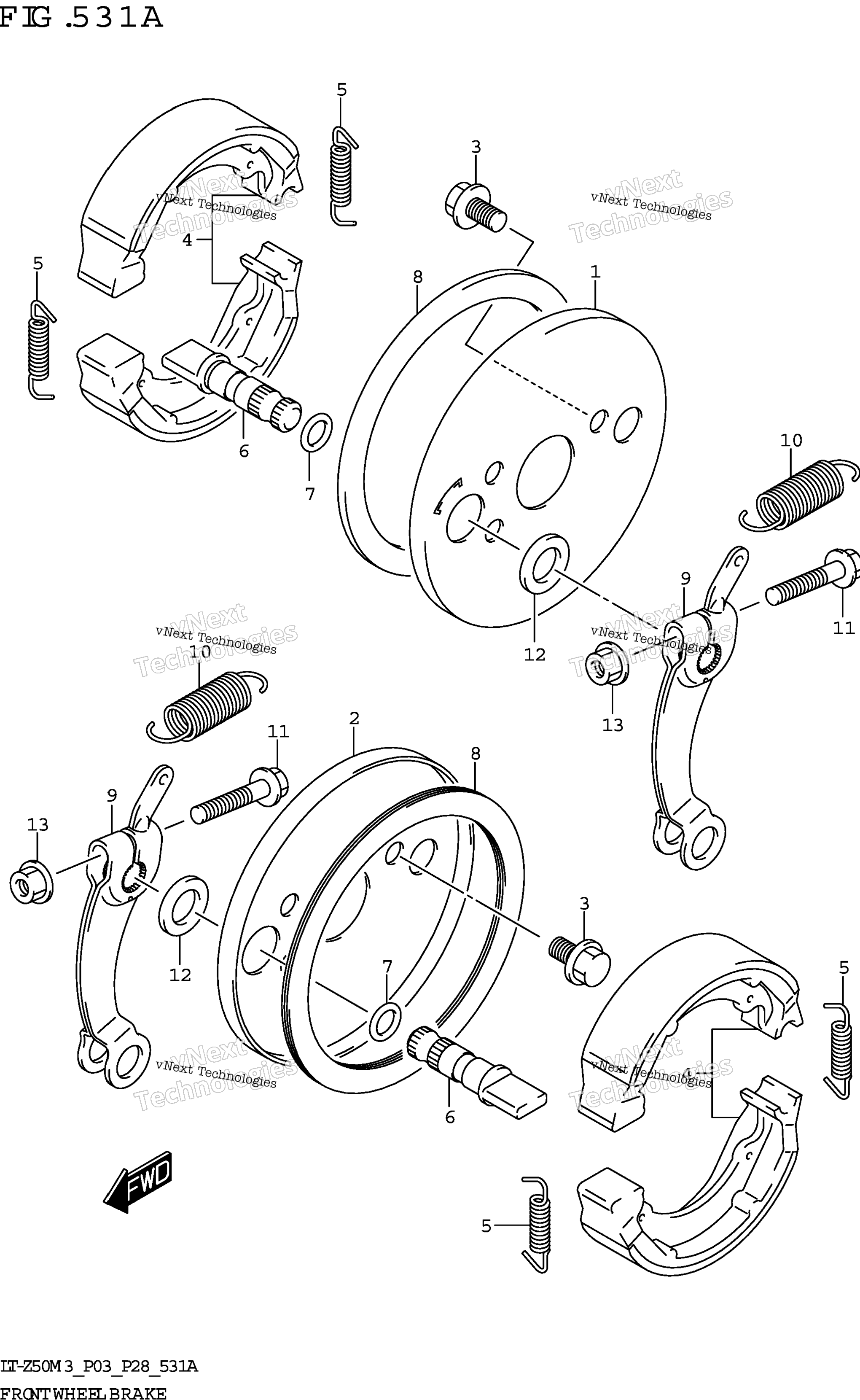 Передняя часть Wheel Brake