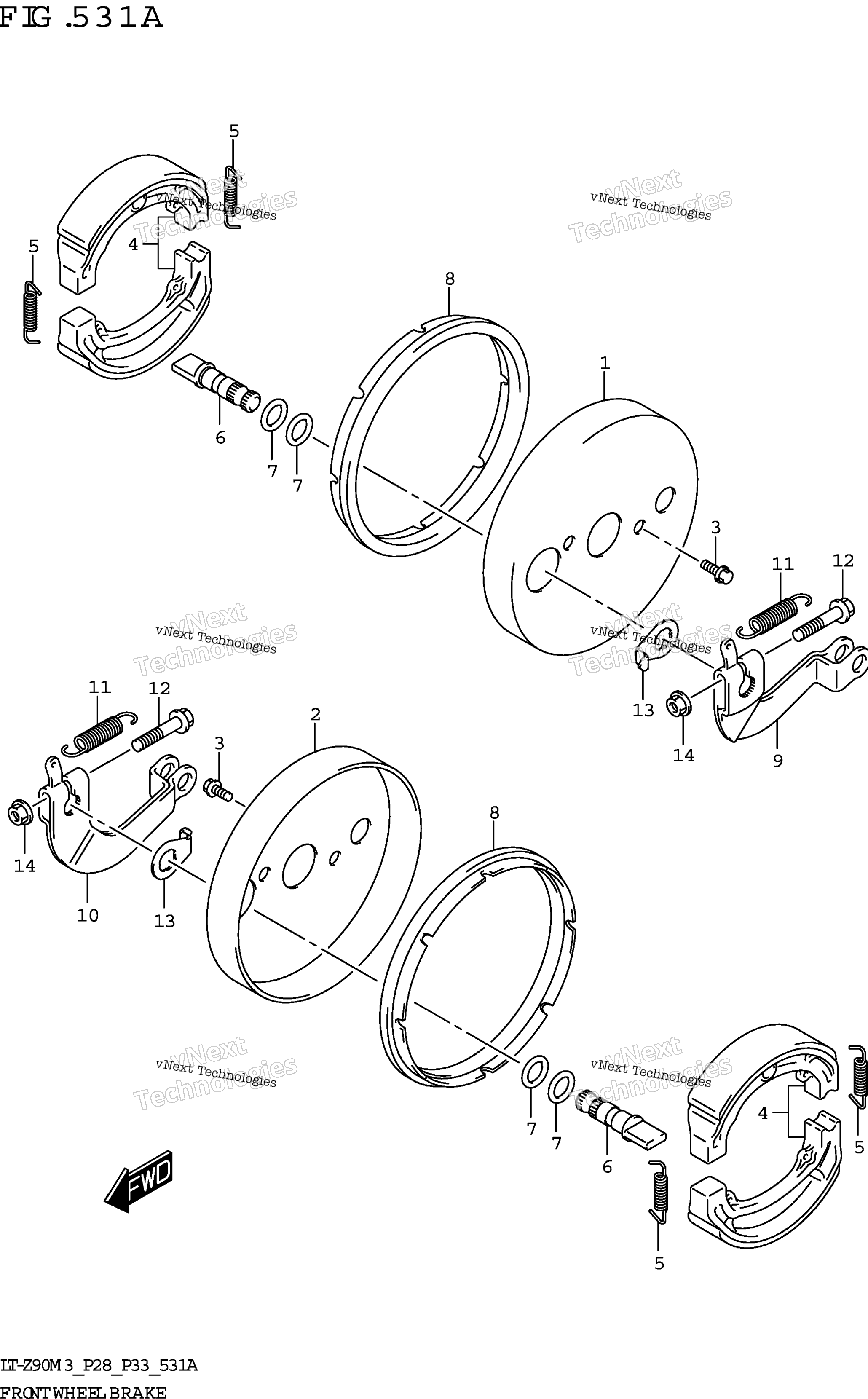 Передняя часть Wheel Brake