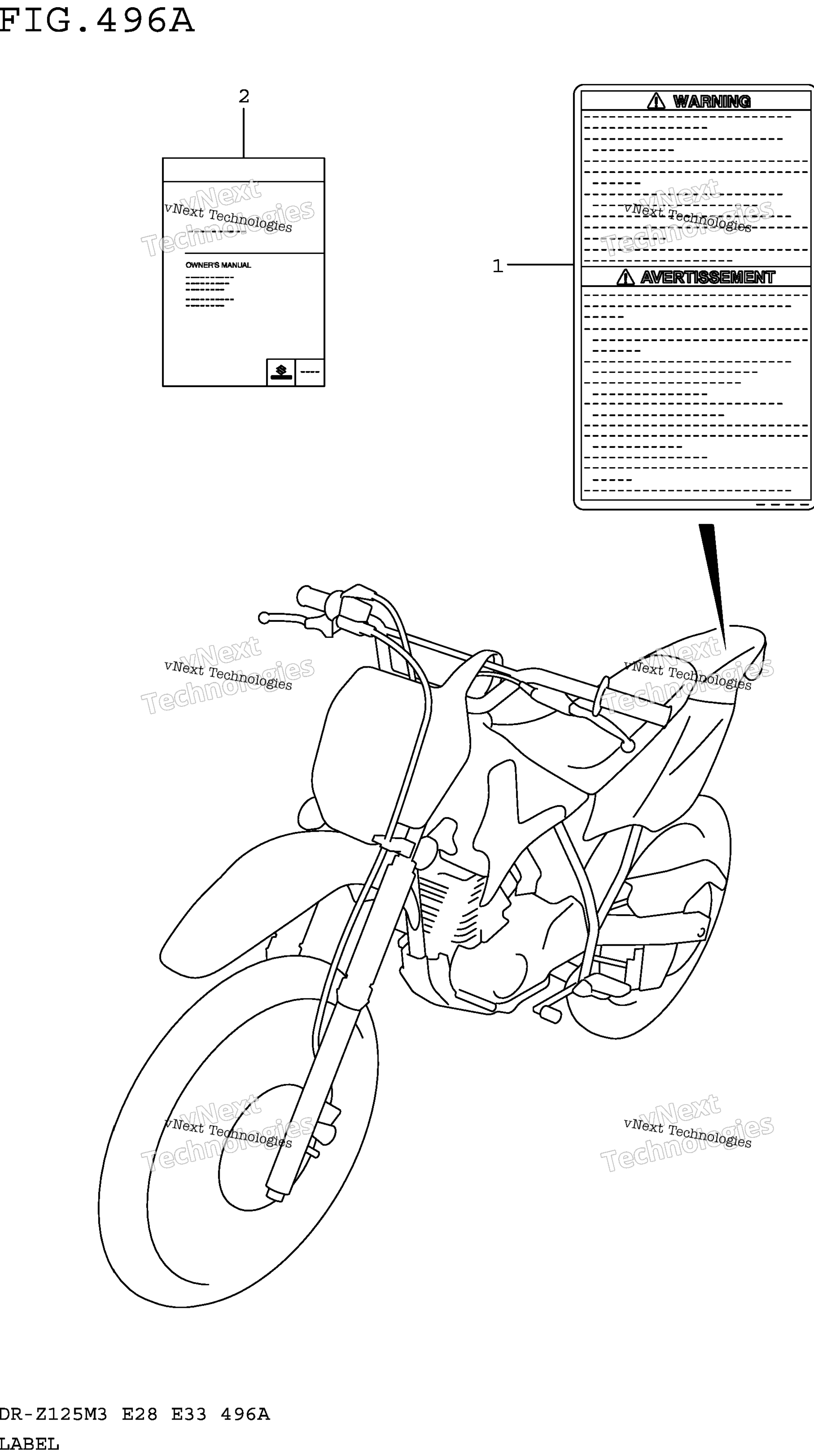 Шильдик (Dr-Z125m3e28)