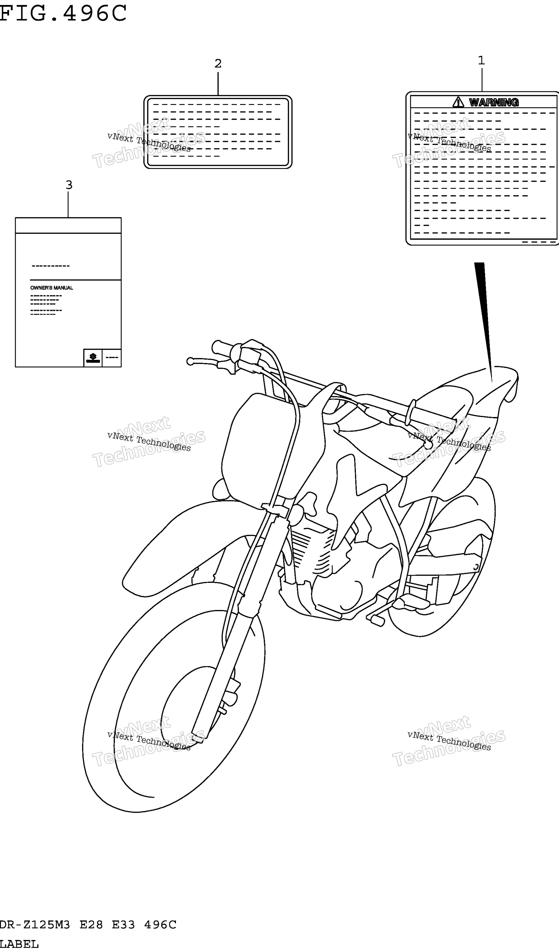 Шильдик (Dr-Z125lm3e33)