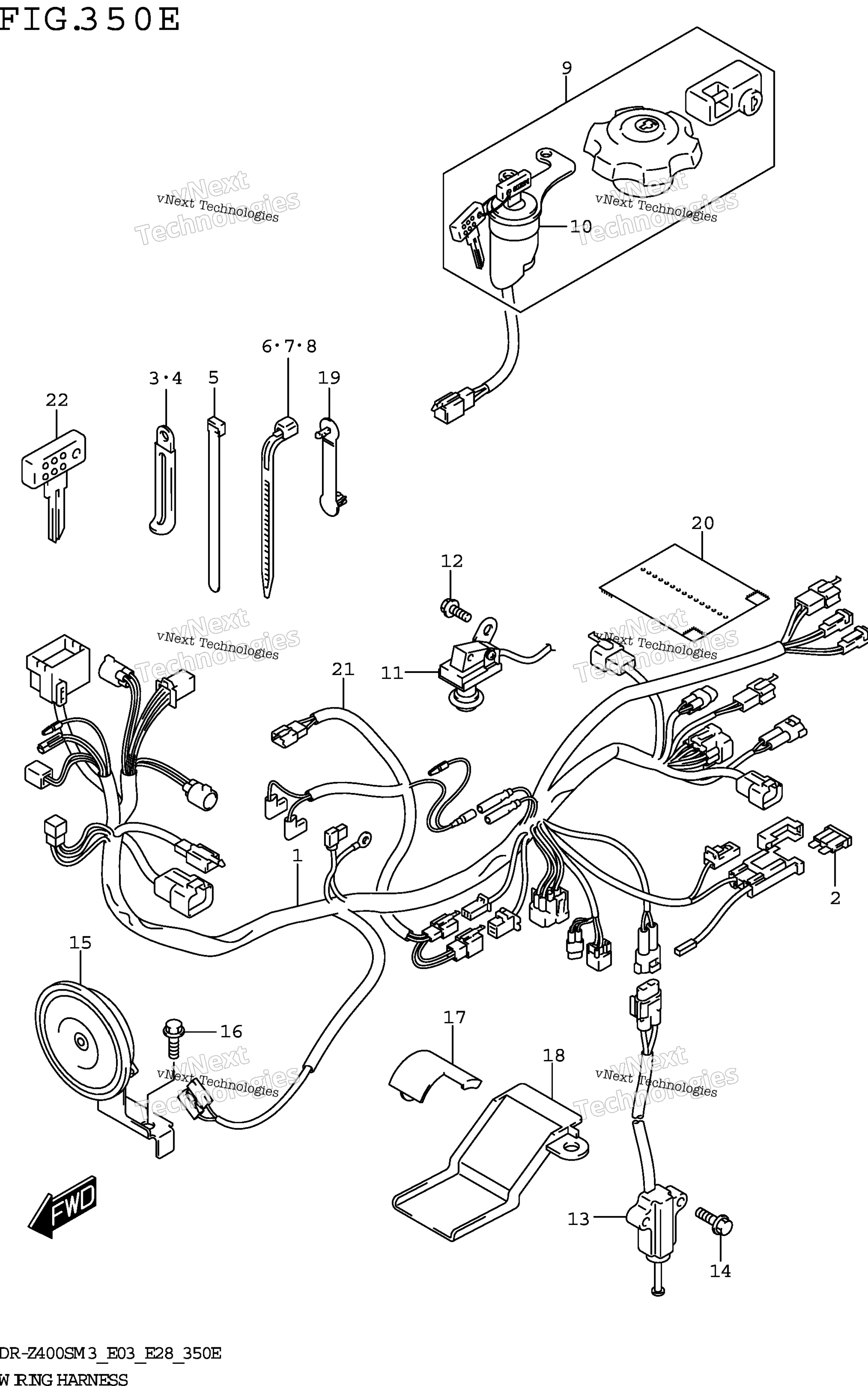 Жгут проводов (Dr-Z400smm3 E28)