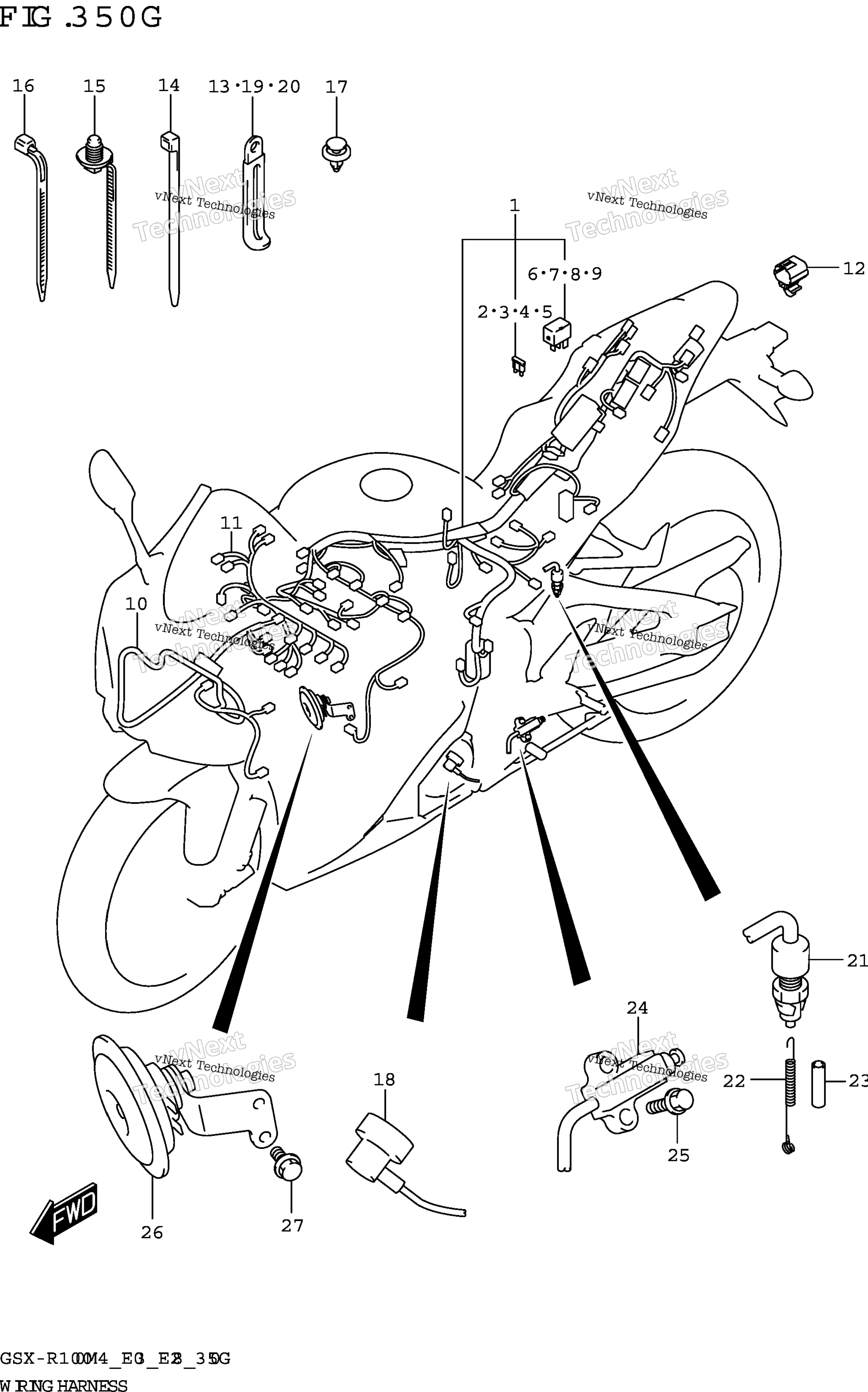 Жгут проводов (Gsx-R1000a:(E03,E28))