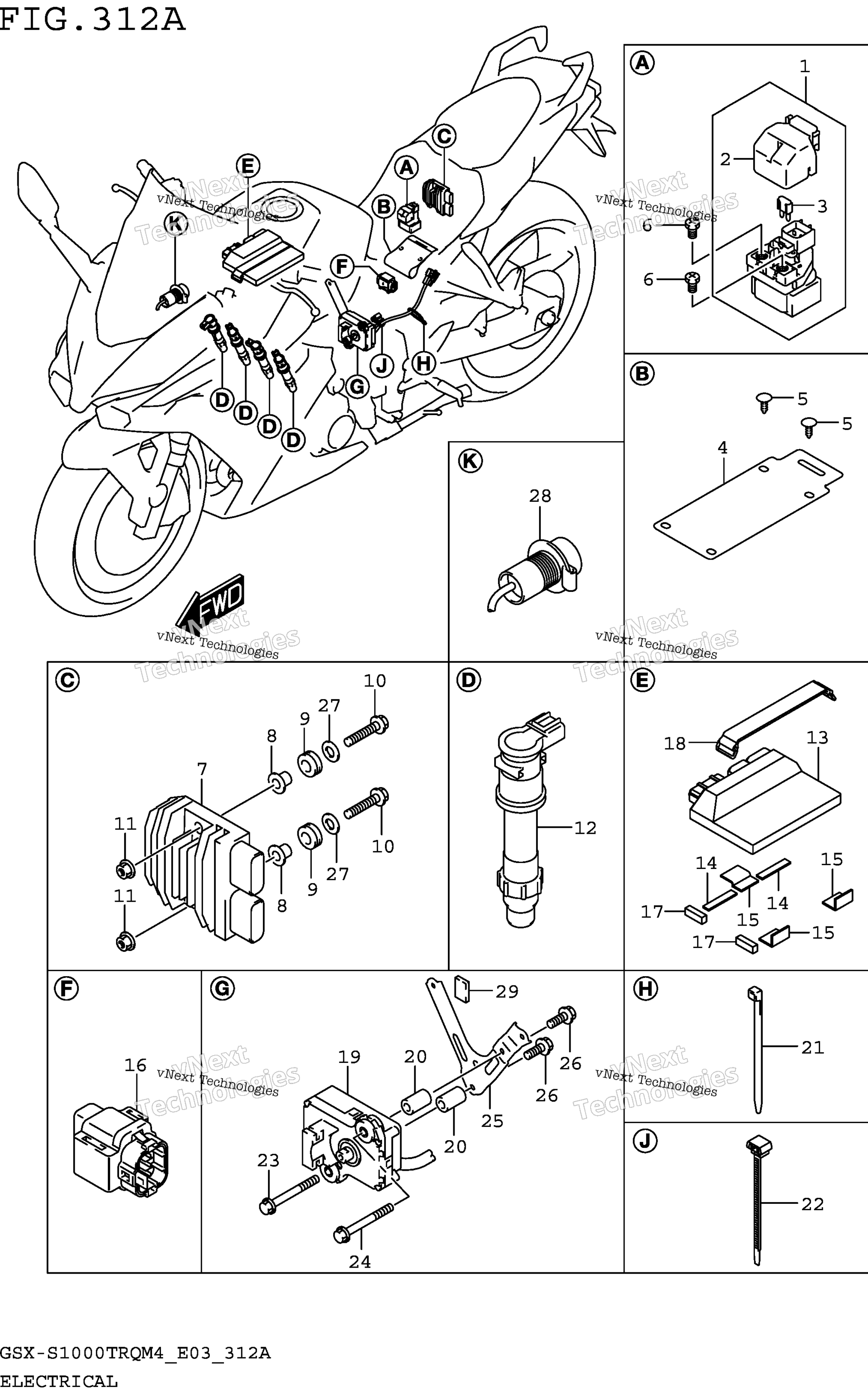 Электрооборудование (Gsx-S1000trqm4 E03)