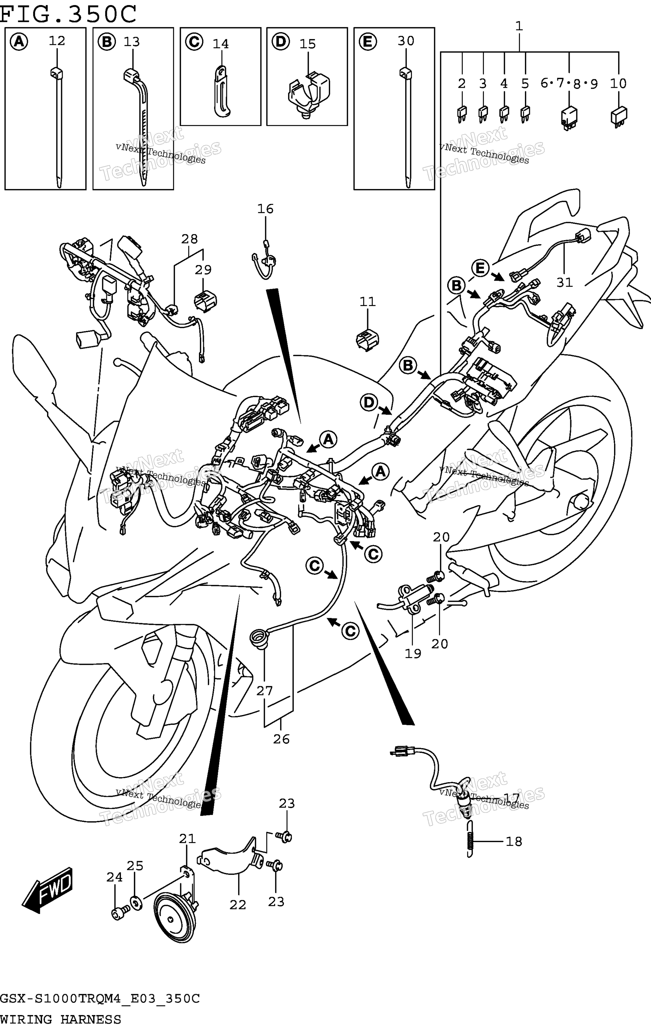 Жгут проводов (Gsx-S1000trqm4 E33)
