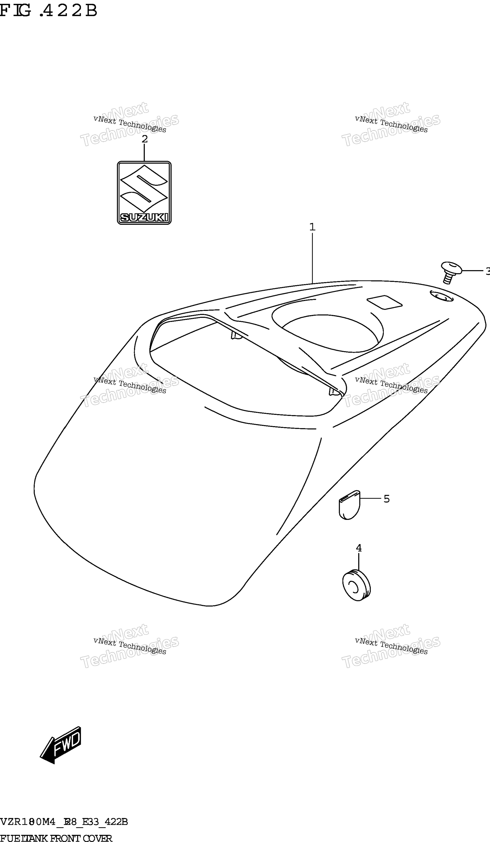 Топливный бак Front Cover (Vzr1800:E33)