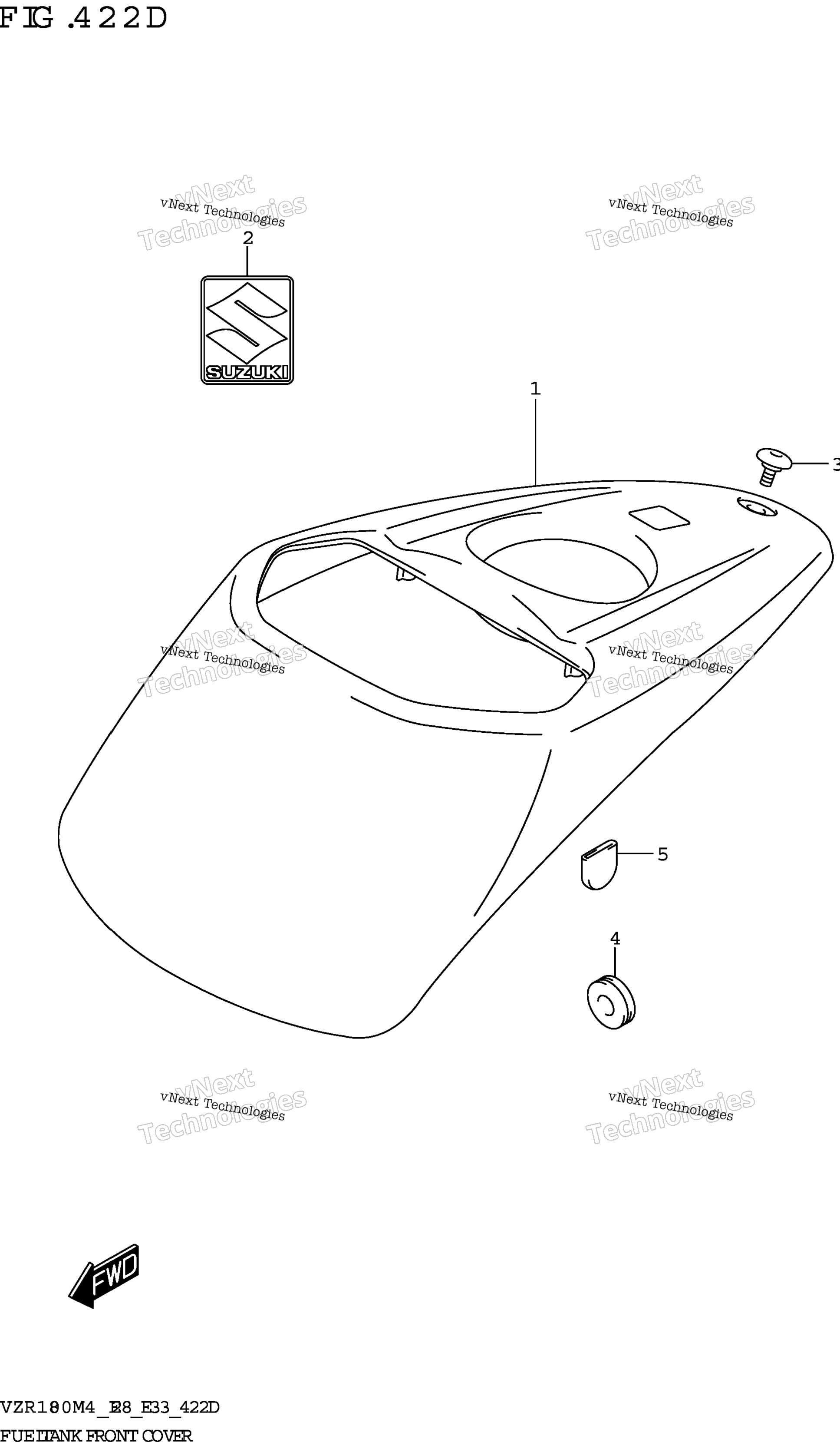 Топливный бак Front Cover (Vzr1800bz:E33)