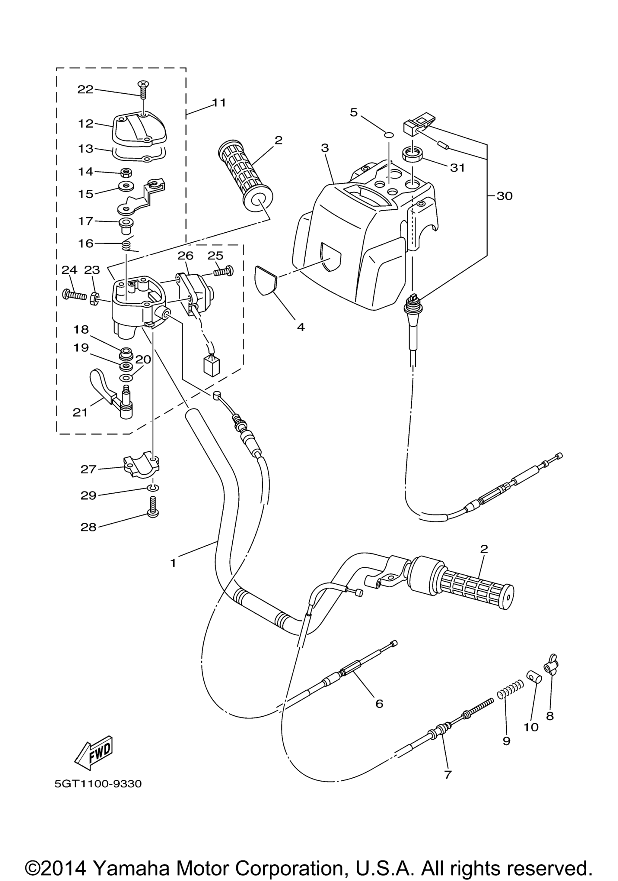Ручка газа и тросики
