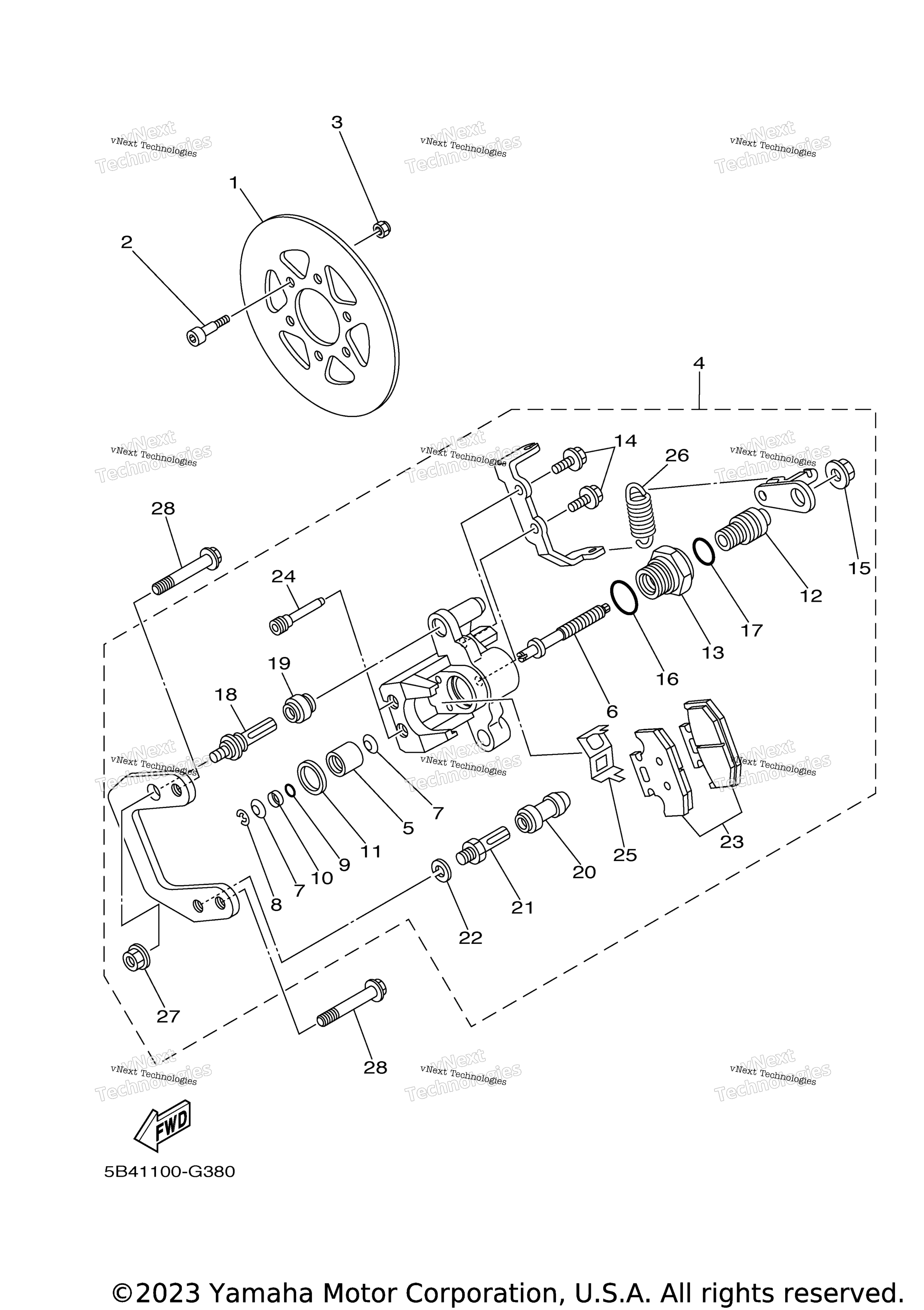Задняя часть BRAKE CALIPER 2