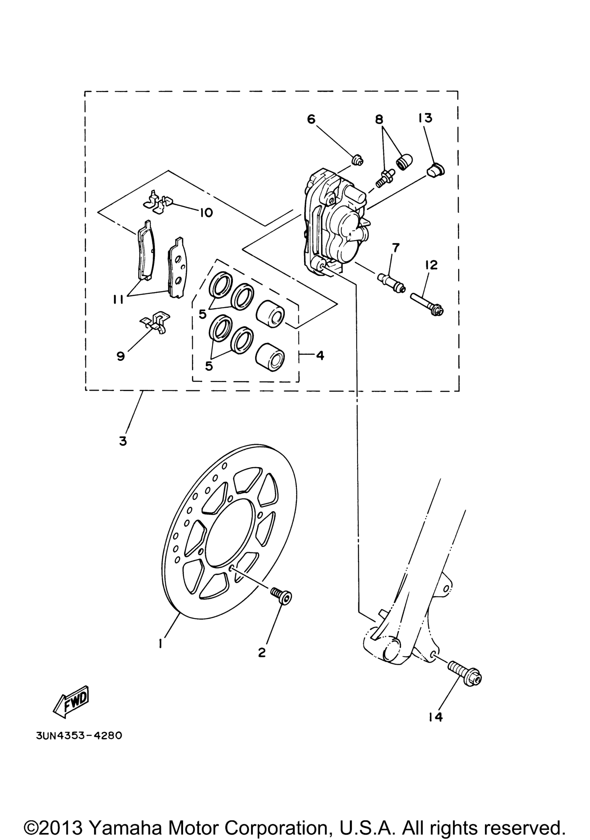 Передняя часть Brake Caliper Lr