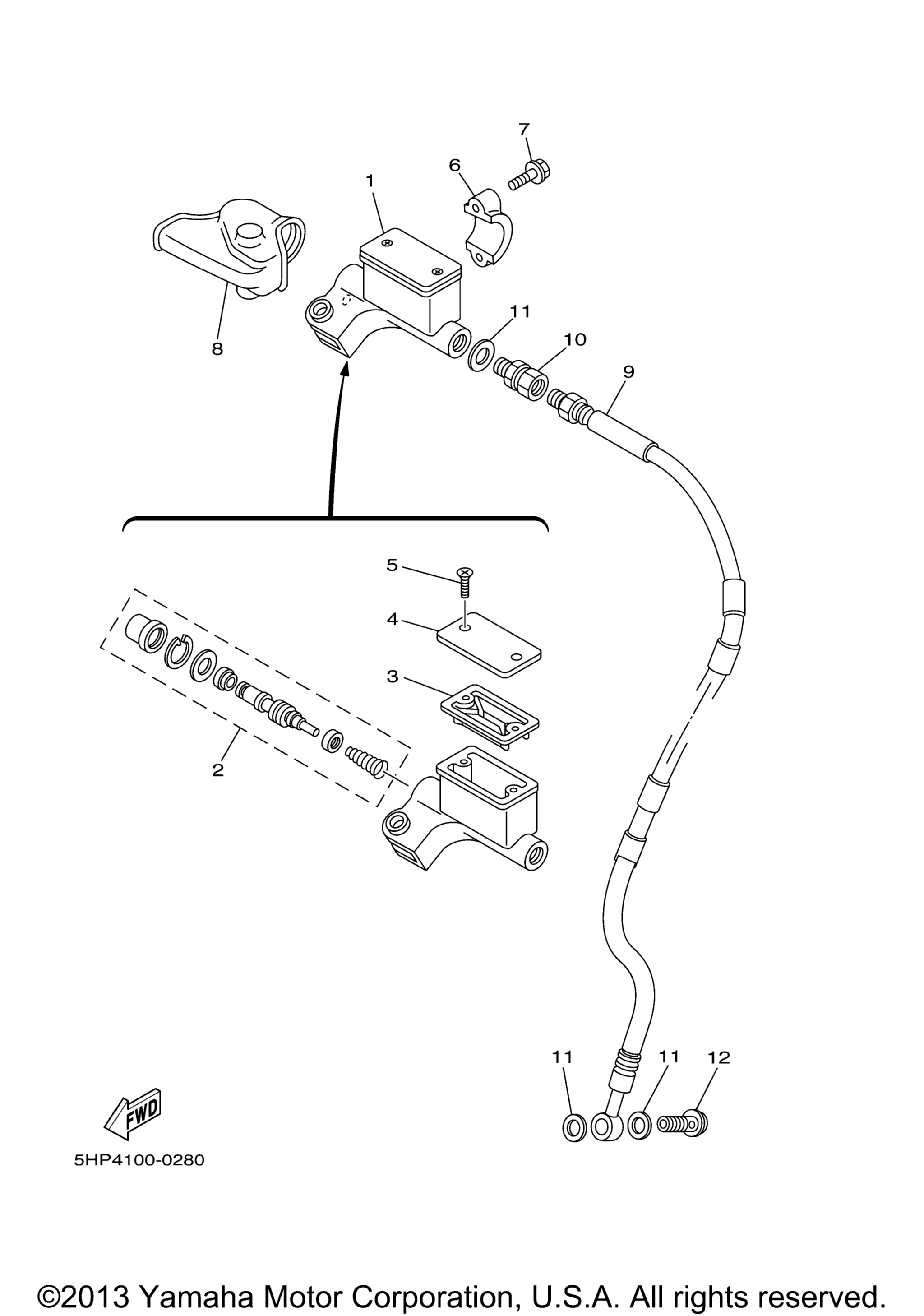 Передняя часть Master Cylinder Ls