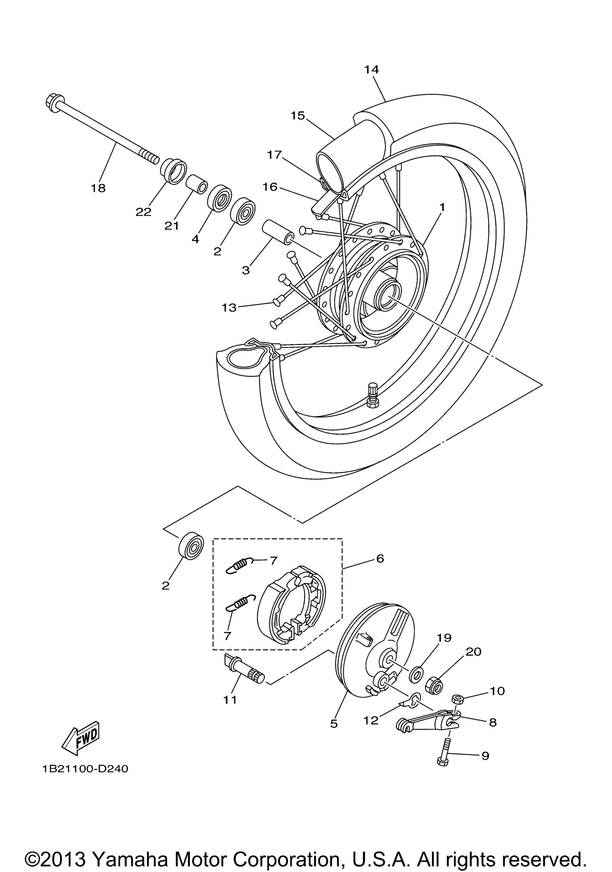 Передняя часть Wheel Ev 1B2d