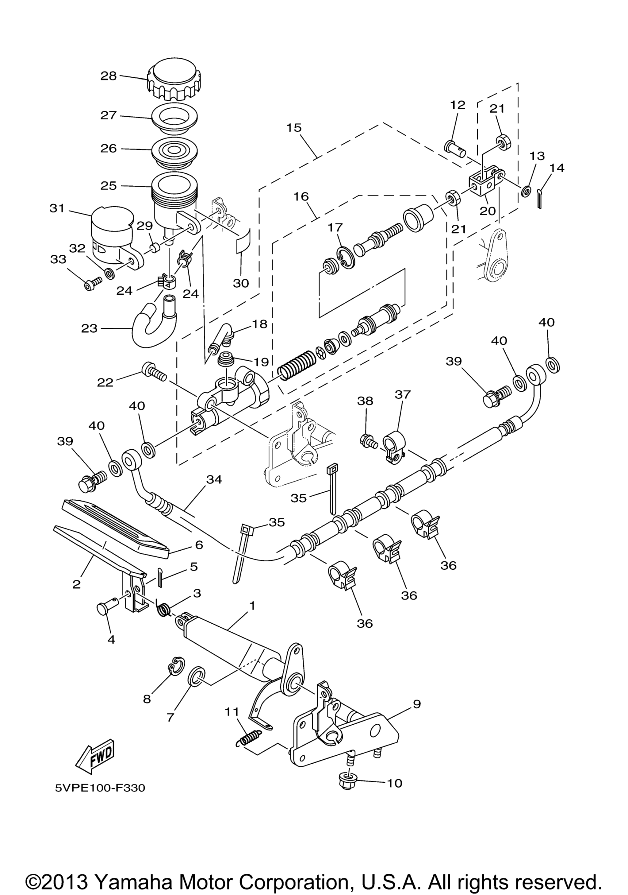 Задний главный цилиндр тормоза