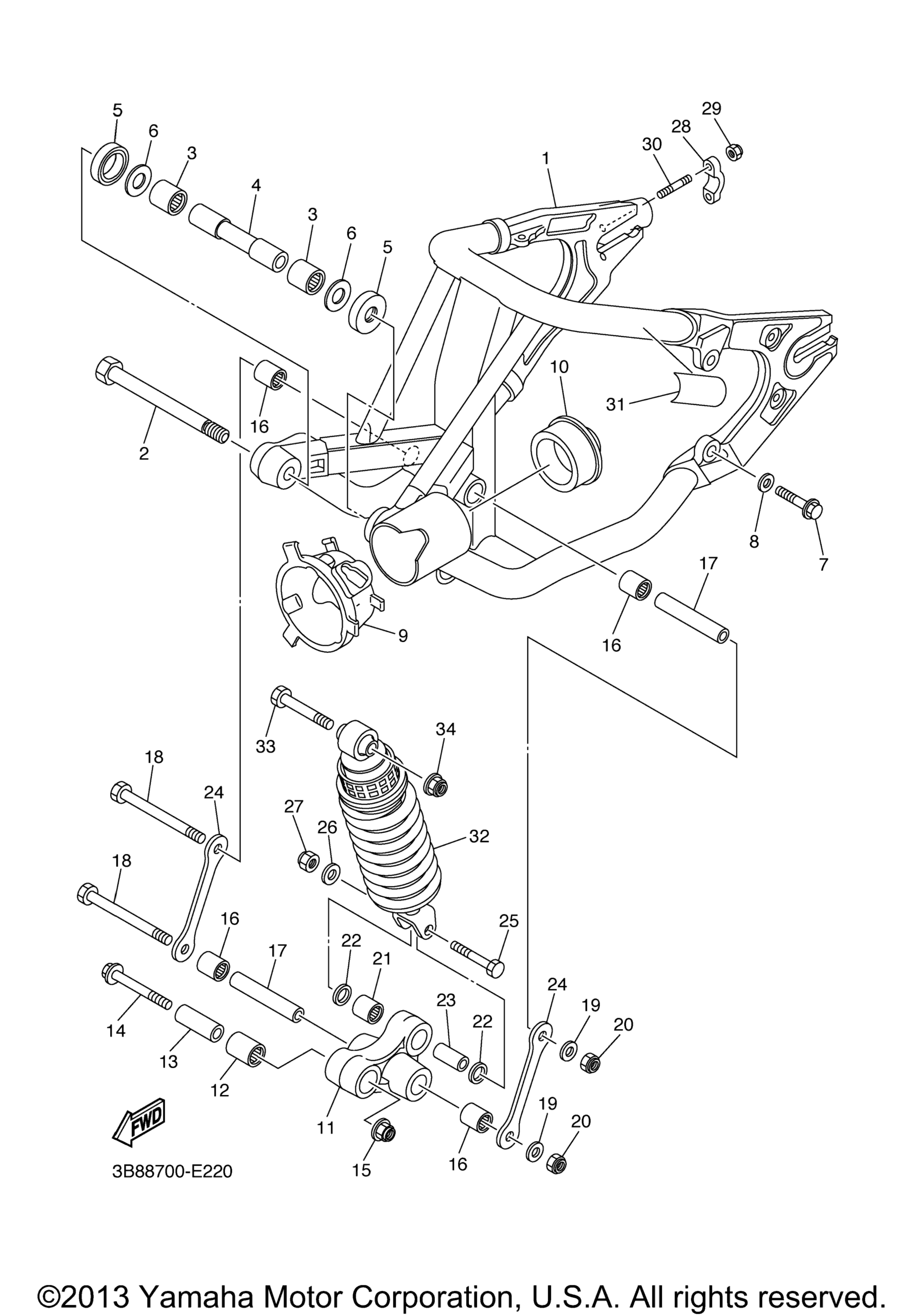 Задняя часть ARM SUSPENSION