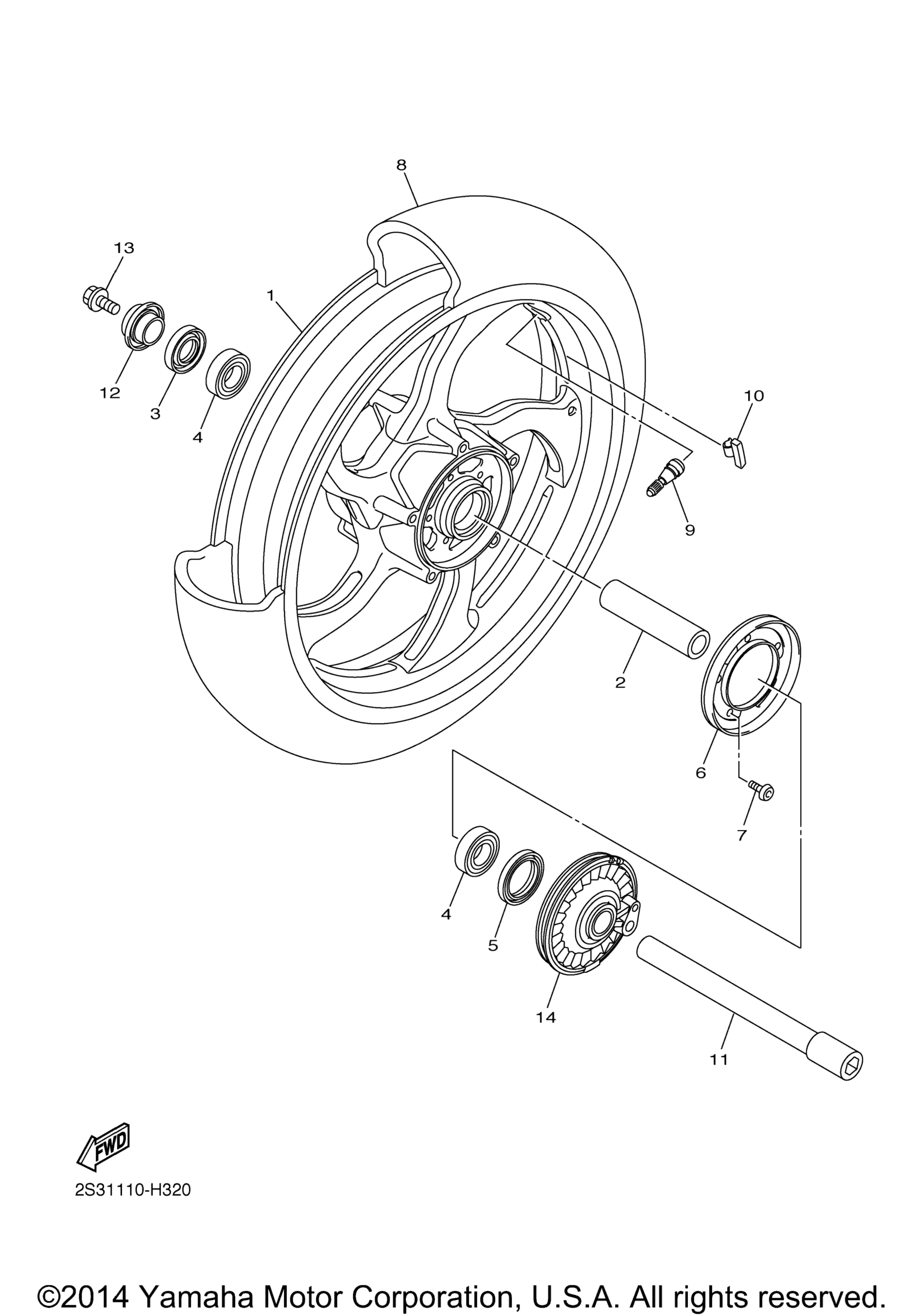 Переднее колесо