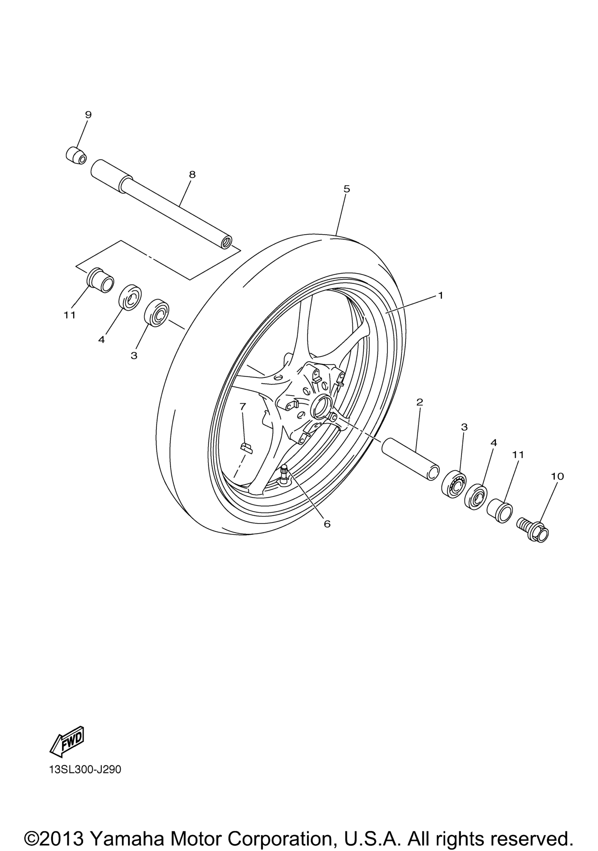 Переднее колесо