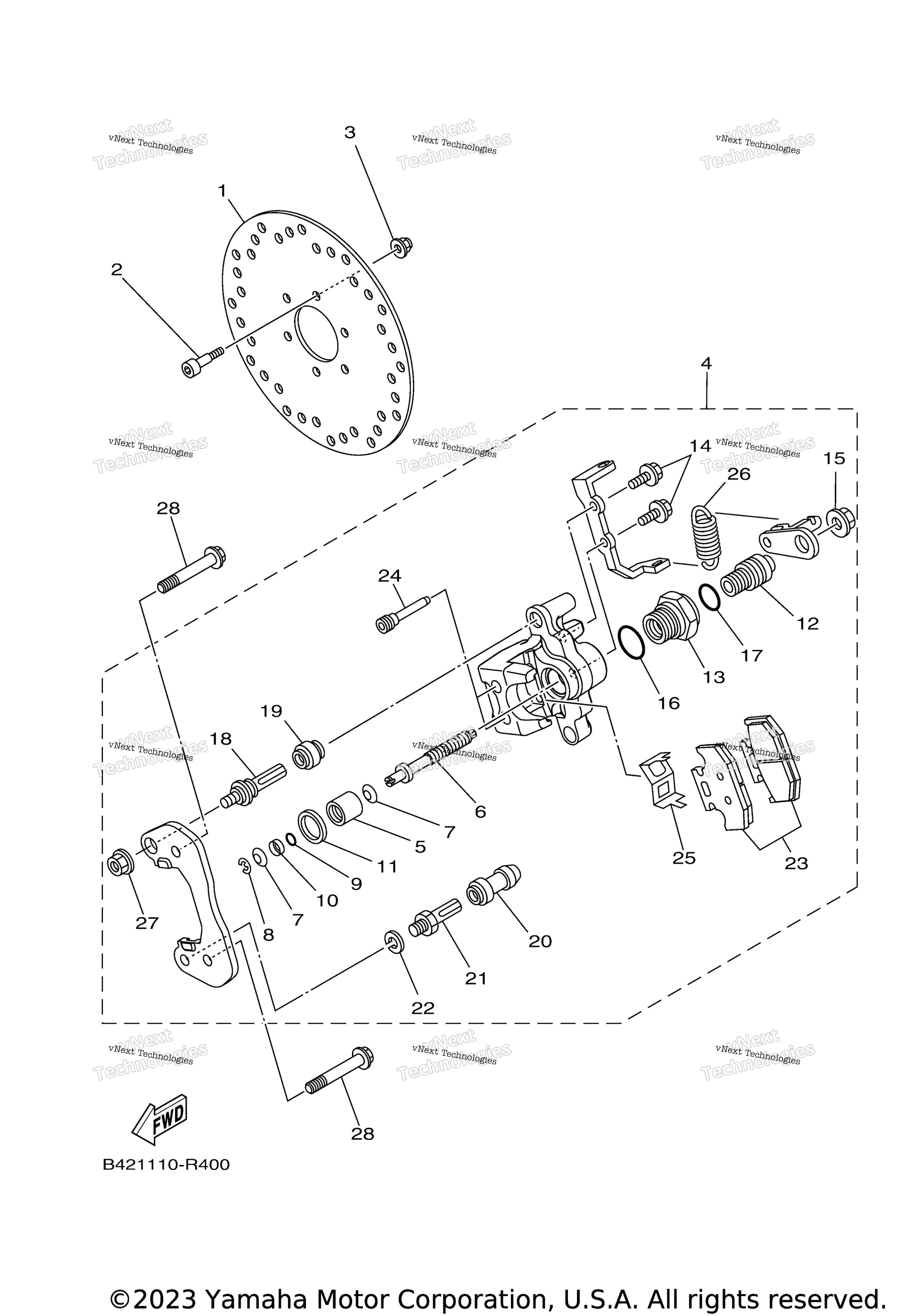 Задняя часть BRAKE CALIPER 2