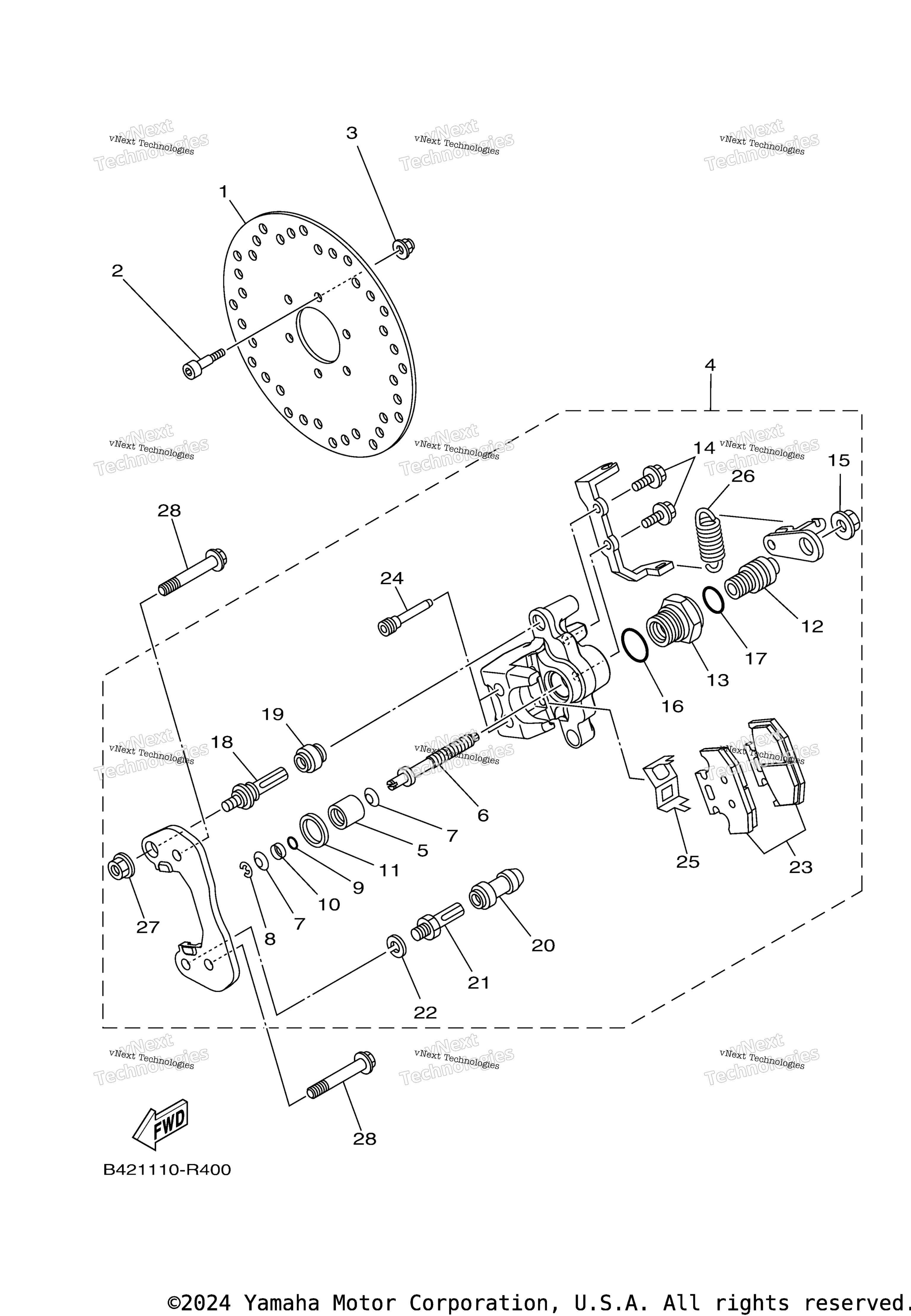Задняя часть BRAKE CALIPER 2