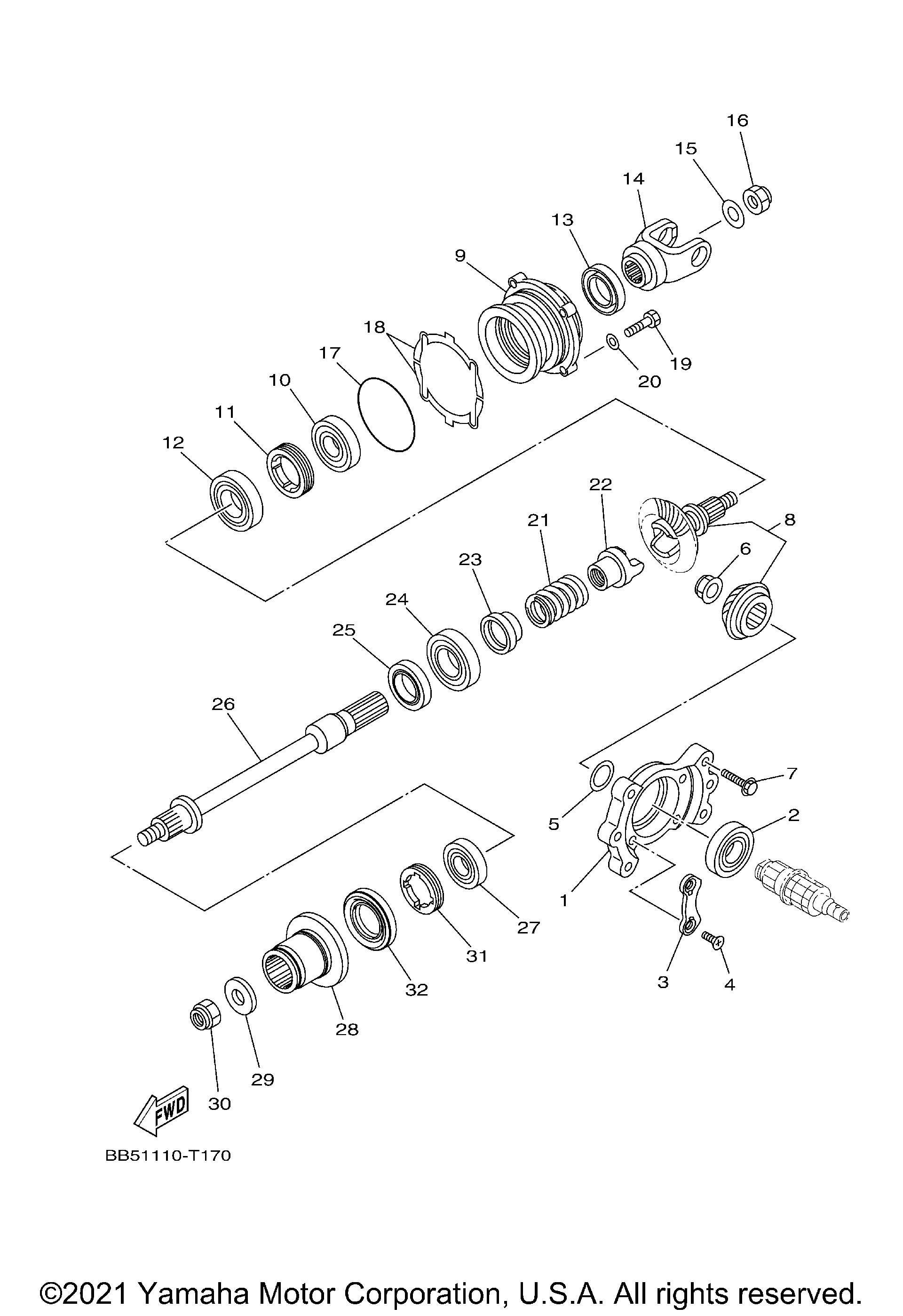Средняя передача привода