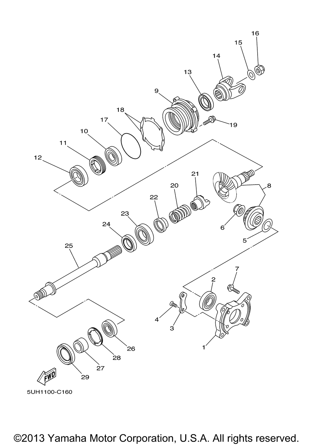 Средняя передача привода