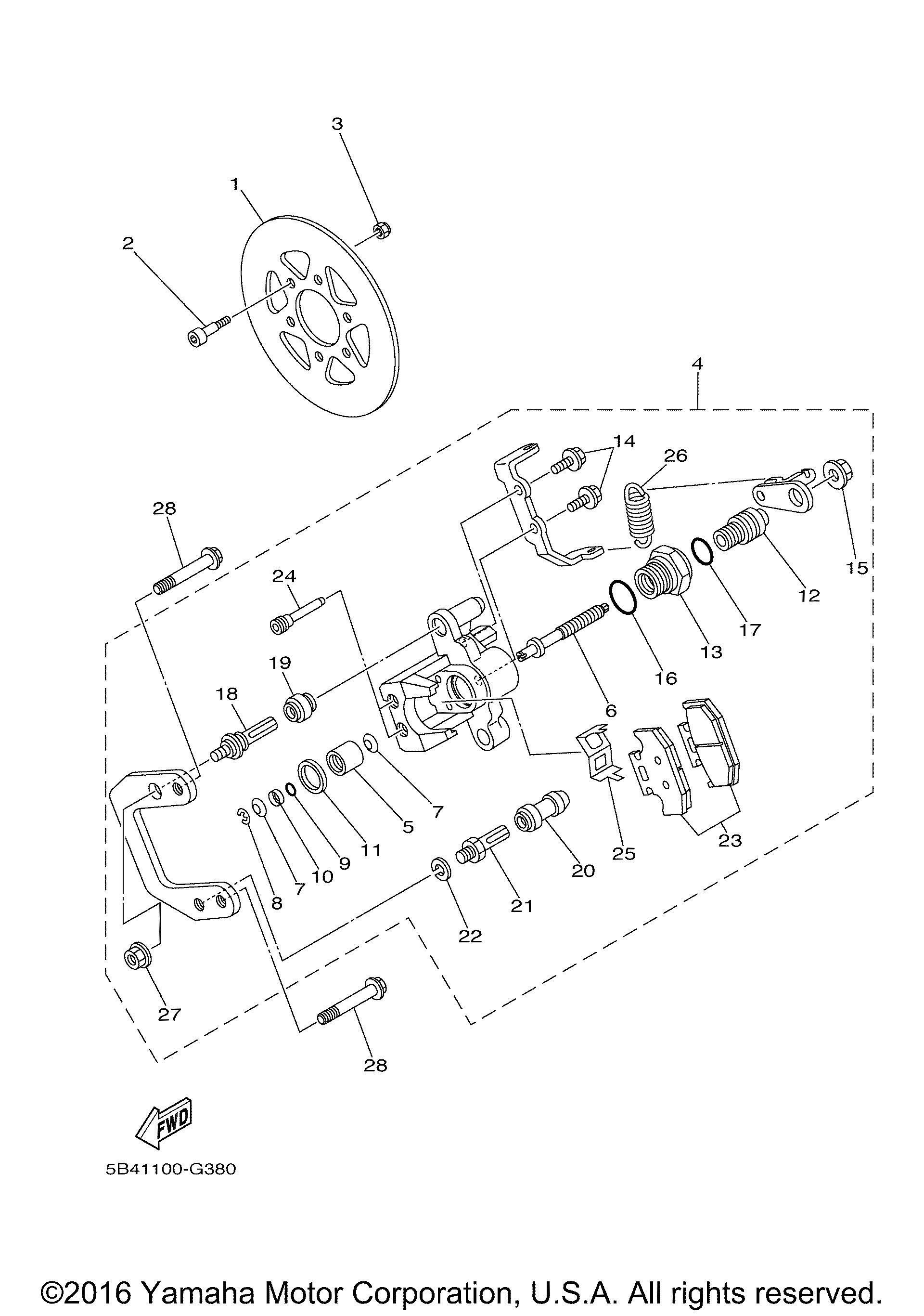 Задняя часть BRAKE CALIPER 2