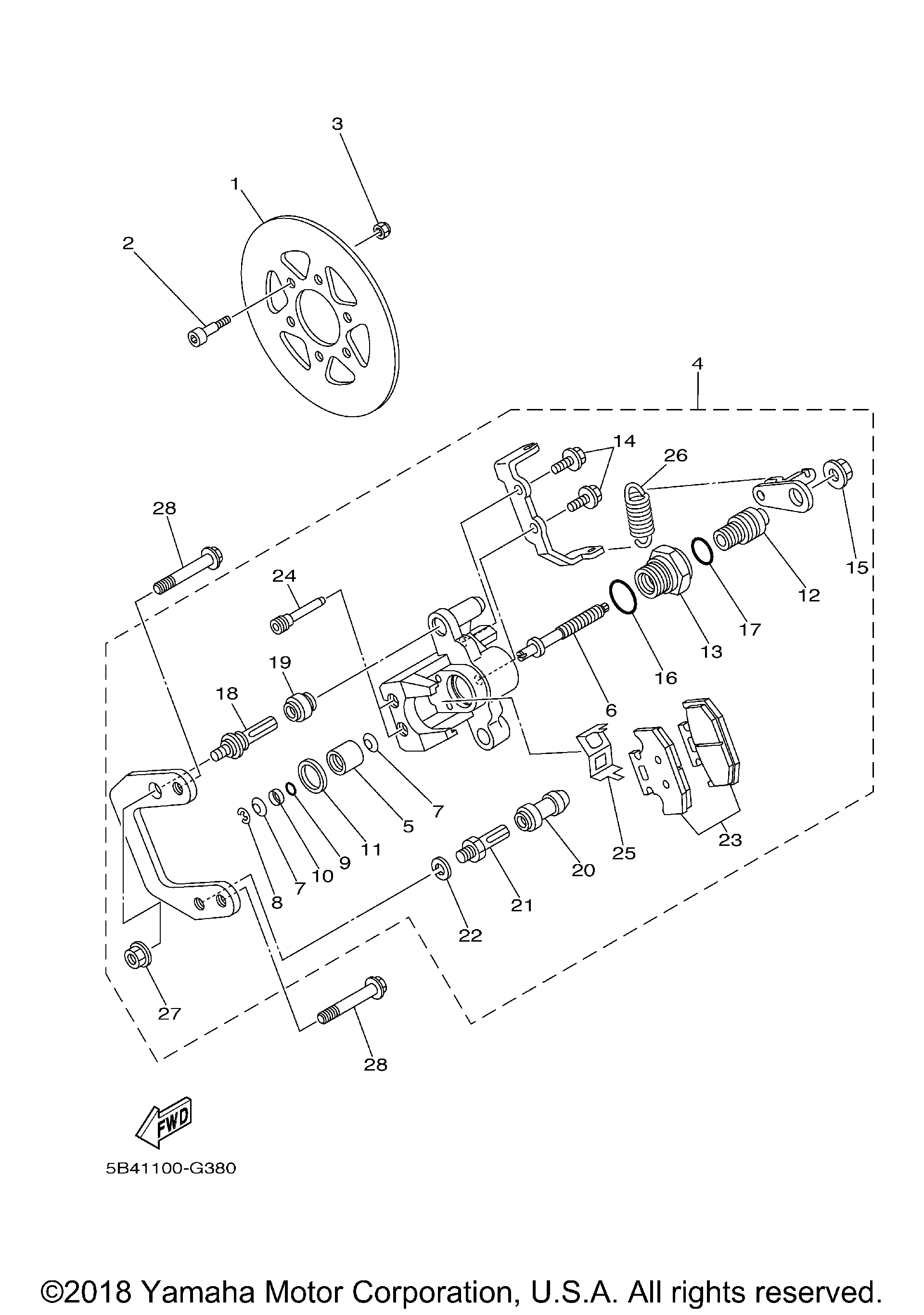 Задняя часть BRAKE CALIPER 2