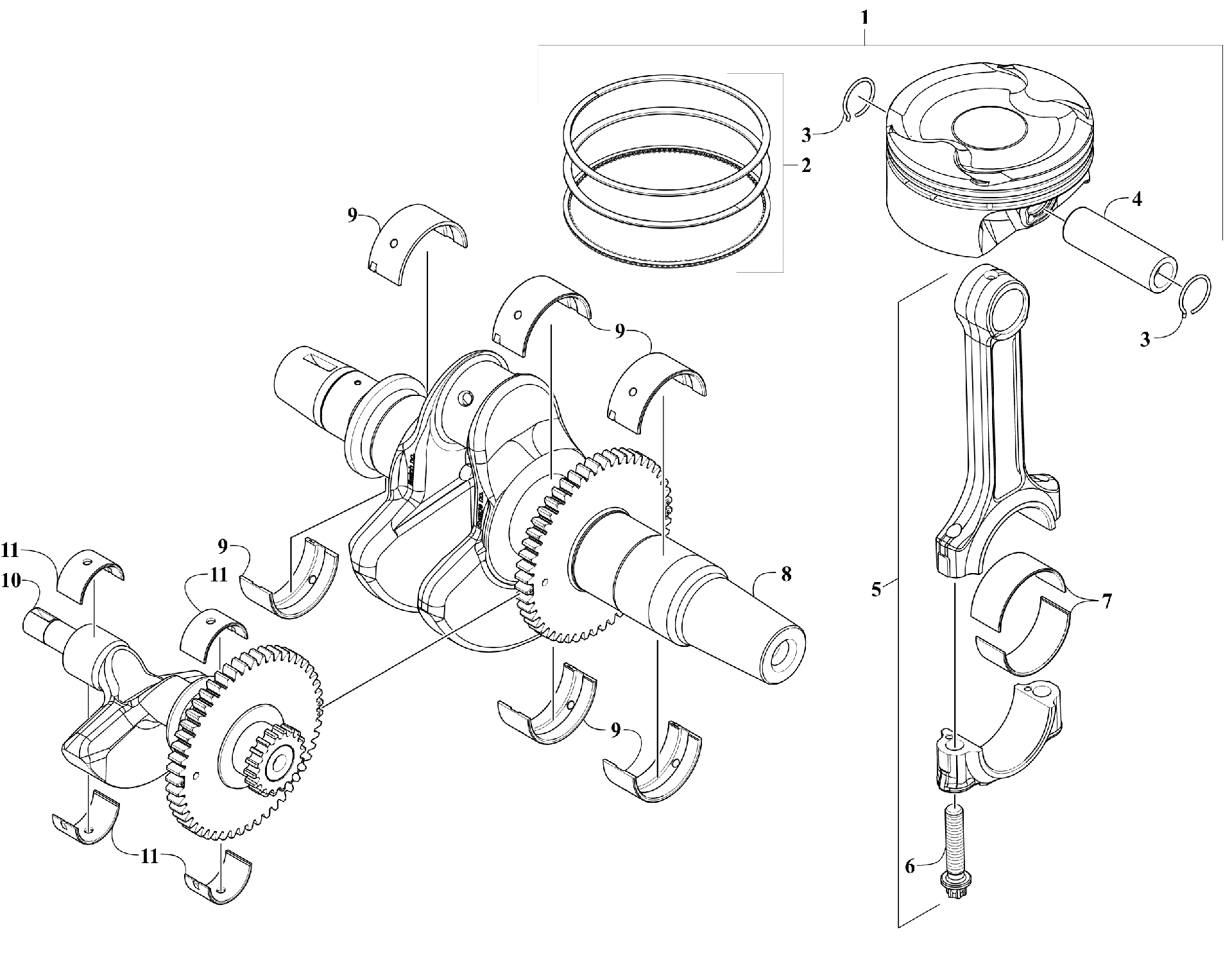 Коленчатый вал BALANCER ASSEMBLIES [304060]