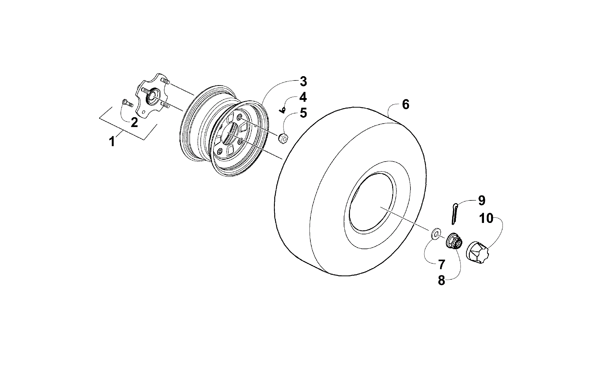 Заднее колесо ASSEMBLY [303539]