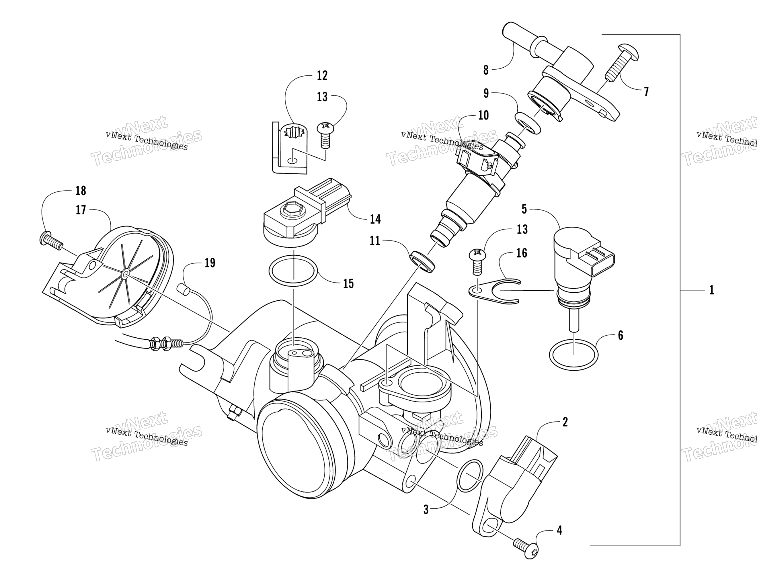 Дроссель Body Assembly