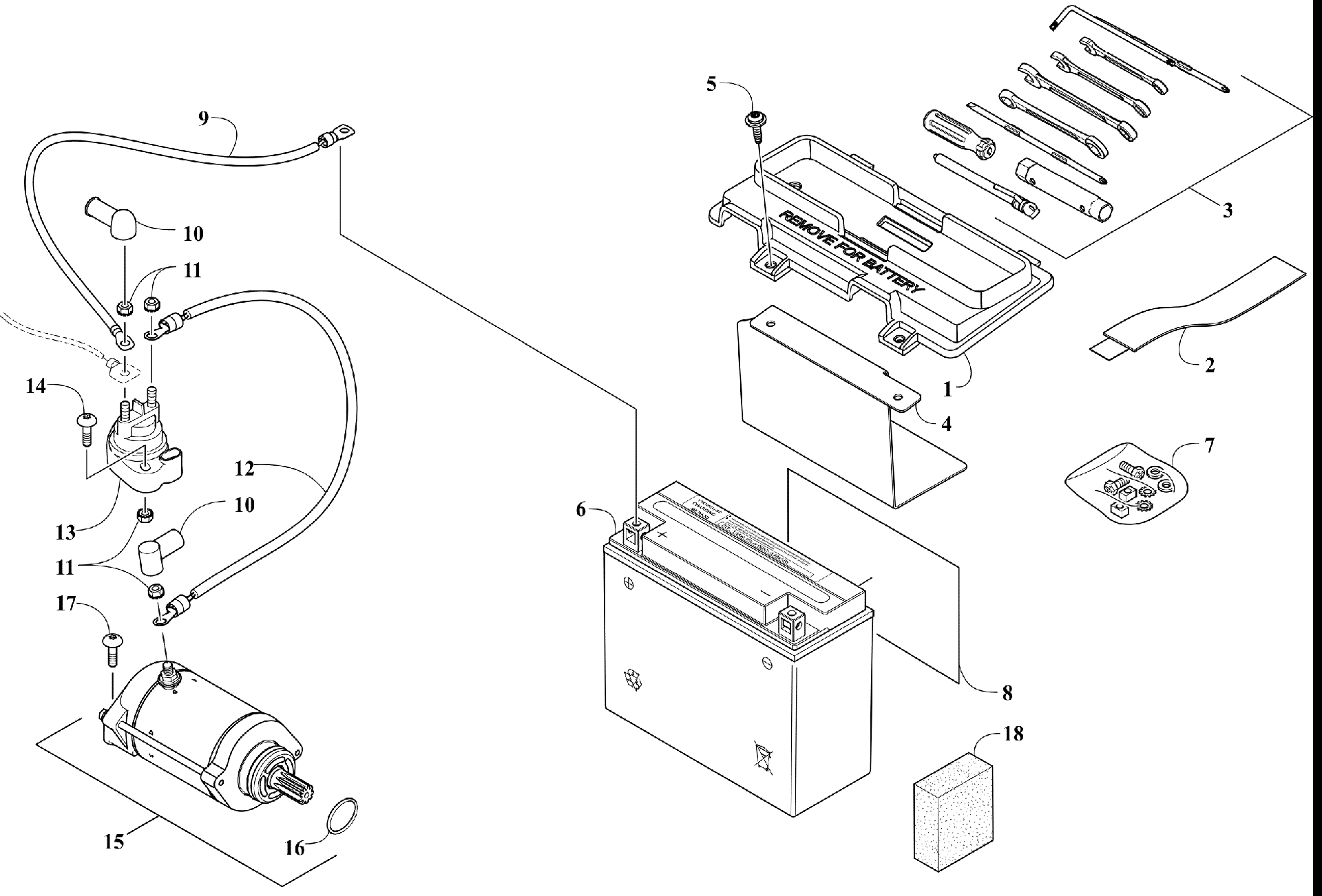 Аккумулятор AND STARTER ASSEMBLY [303244]