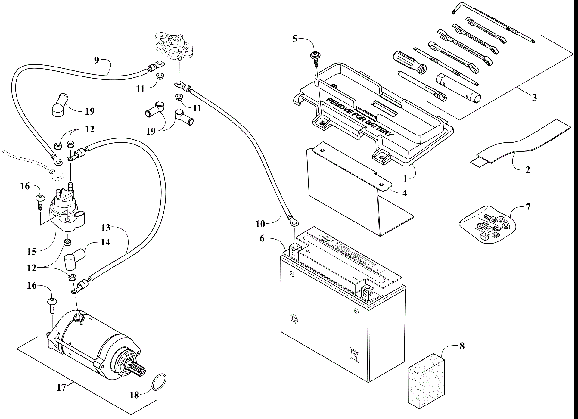 Аккумулятор AND STARTER ASSEMBLY [303215]