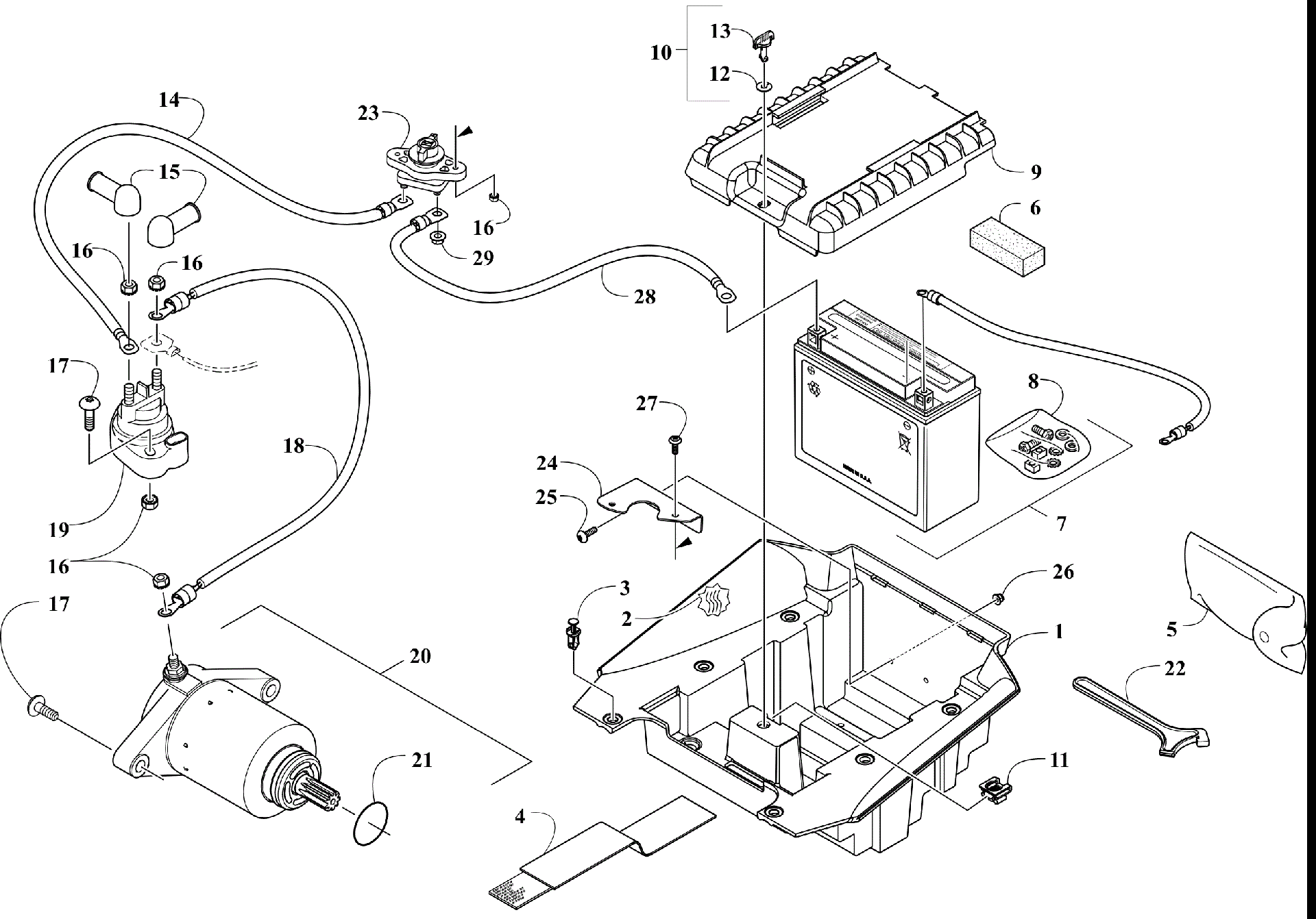 Аккумулятор AND STARTER ASSEMBLY [302787]
