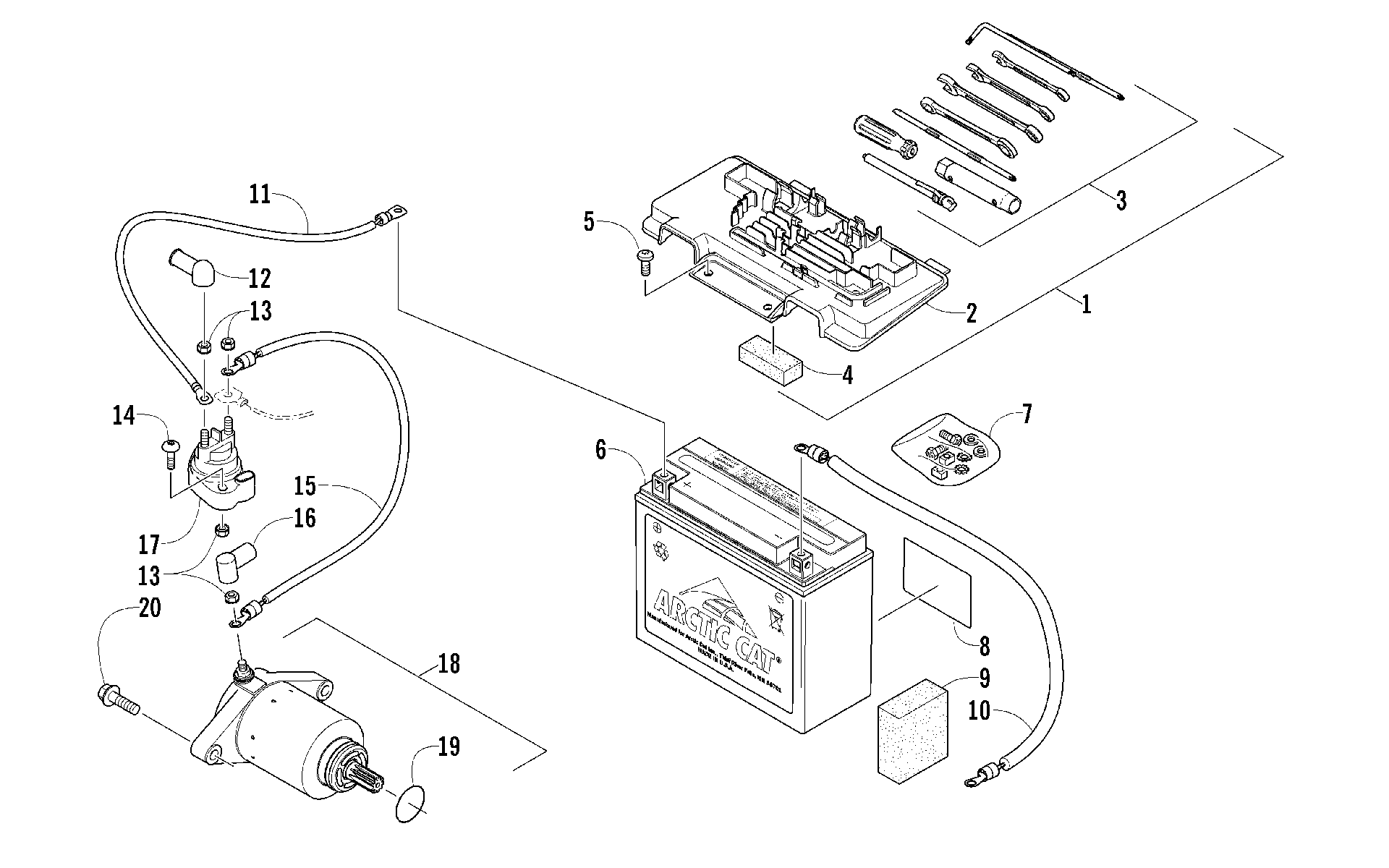 Аккумулятор AND STARTER ASSEMBLY [99949]