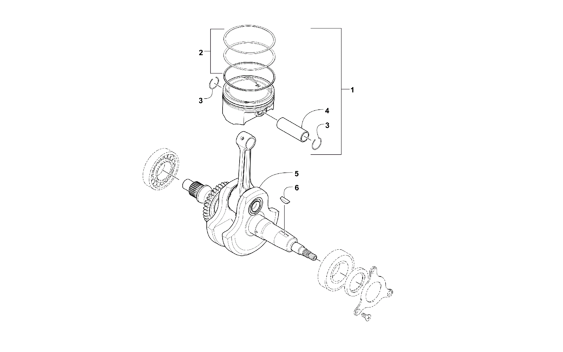 Коленчатый вал AND PISTON ASSEMBLY [301452]
