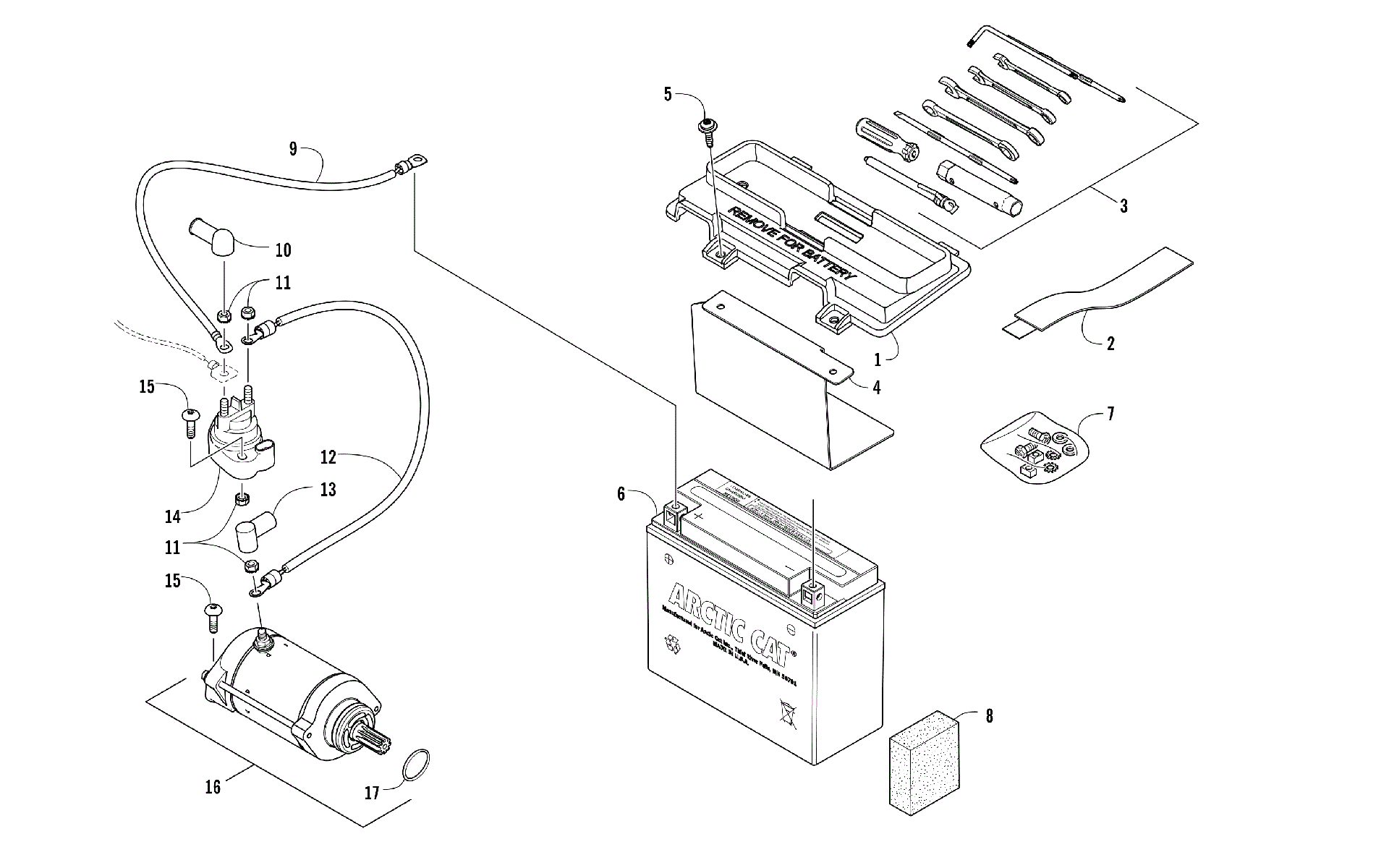 Аккумулятор AND STARTER ASSEMBLY [301807]