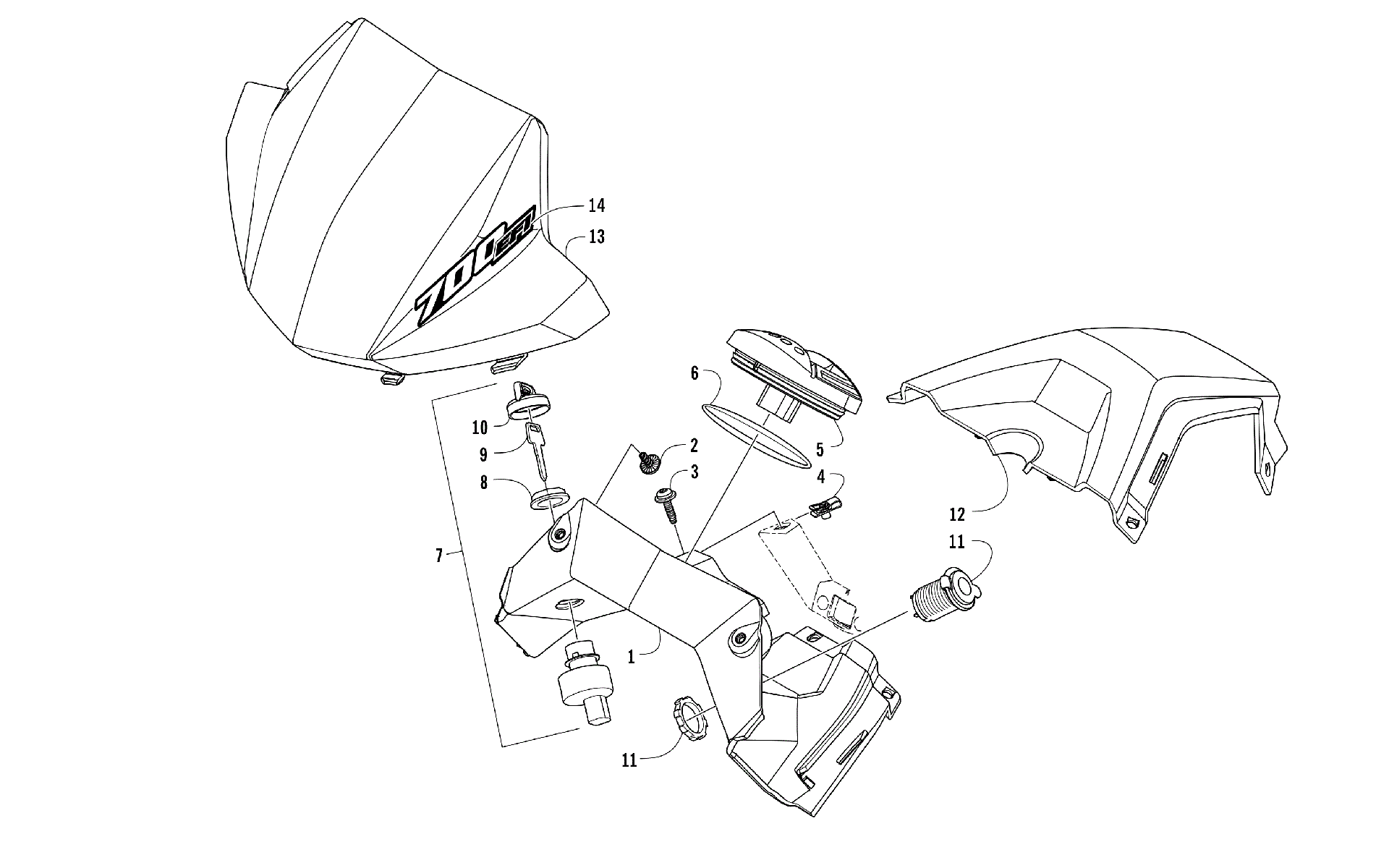 Консоль AND INSTRUMENT ASSEMBLY [301598]