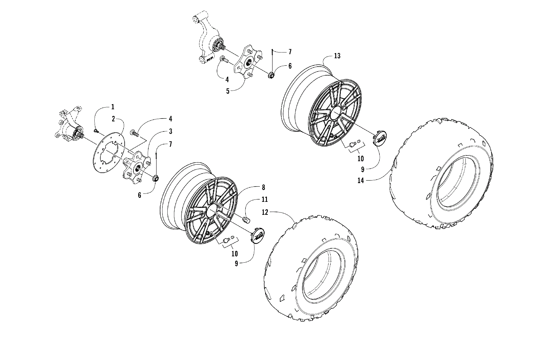 Колесо AND TIRE ASSEMBLY [301642]