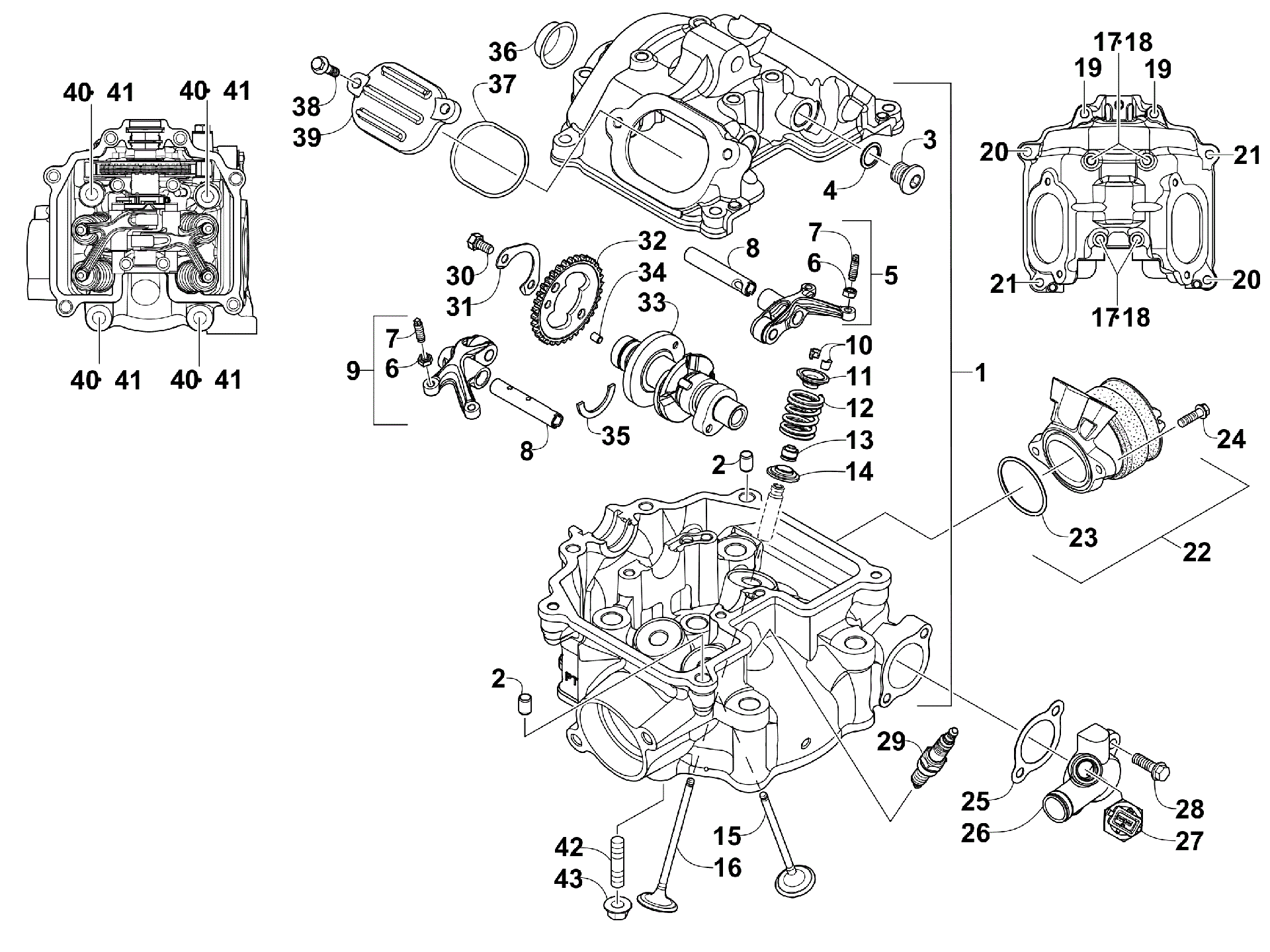 Головка блока цилиндров AND CAMSHAFT/VALVE ASSEMBLY [99950]
