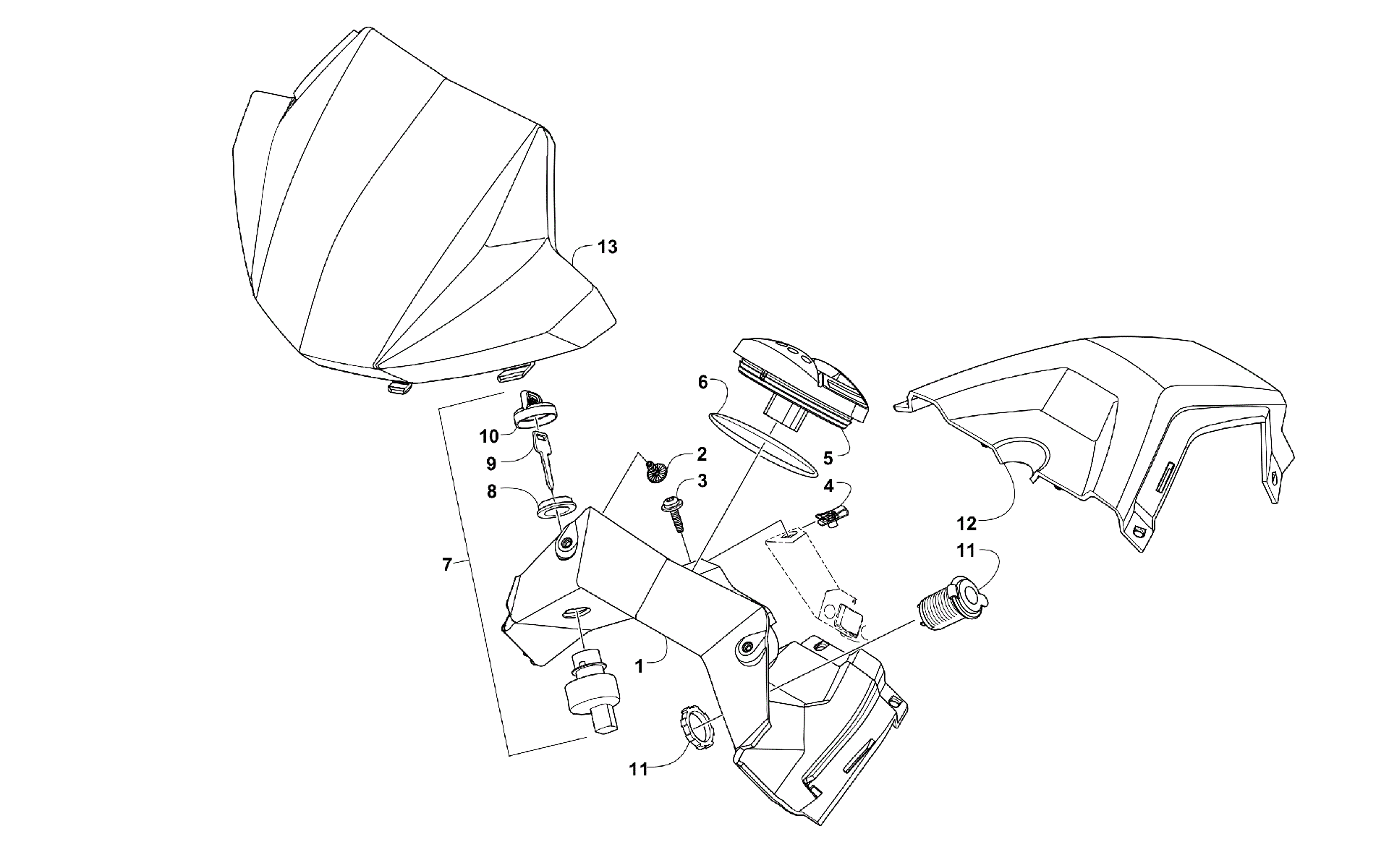 Консоль AND INSTRUMENT ASSEMBLY [301403]