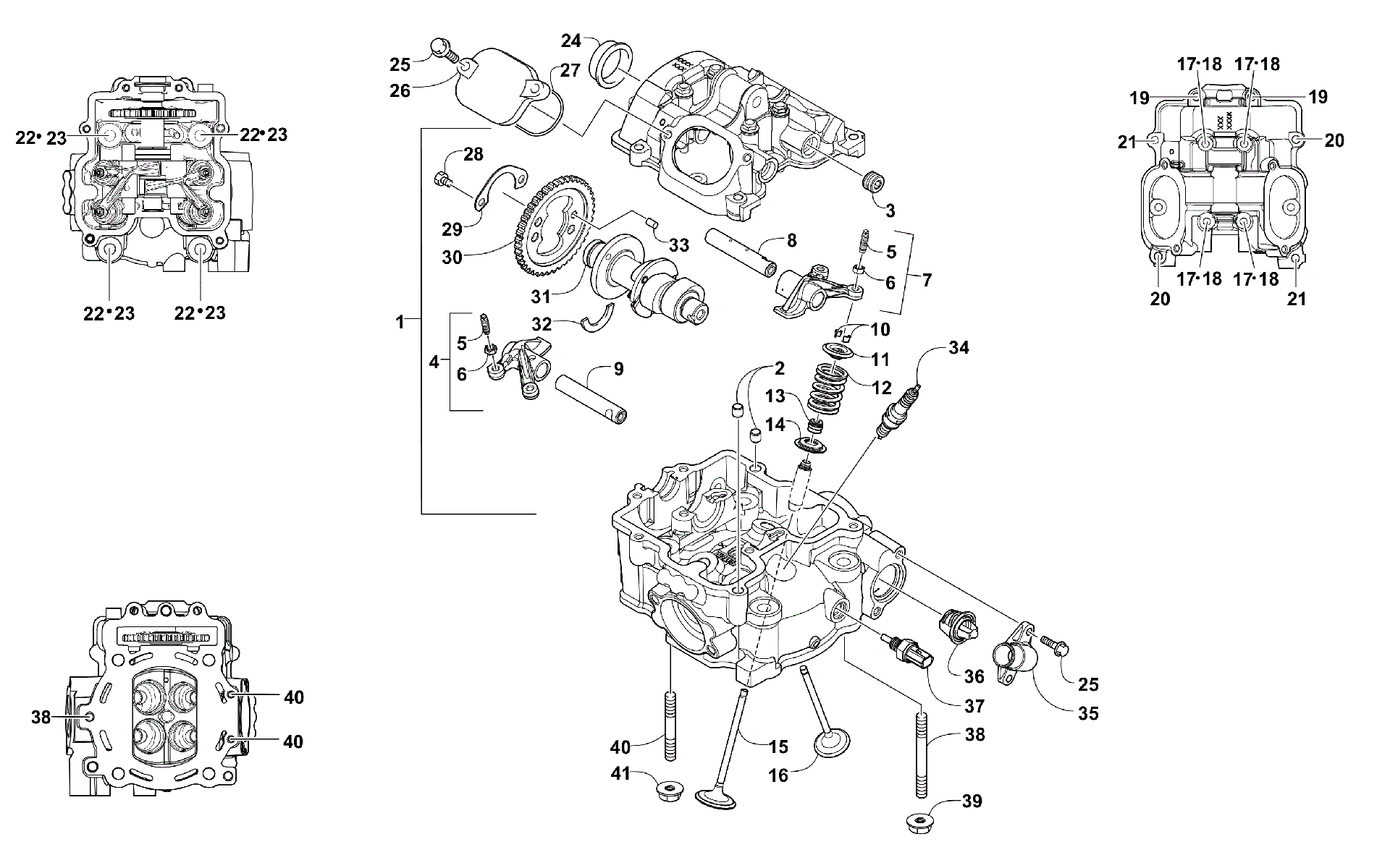 Головка блока цилиндров AND CAMSHAFT/VALVE ASSEMBLY [300282]