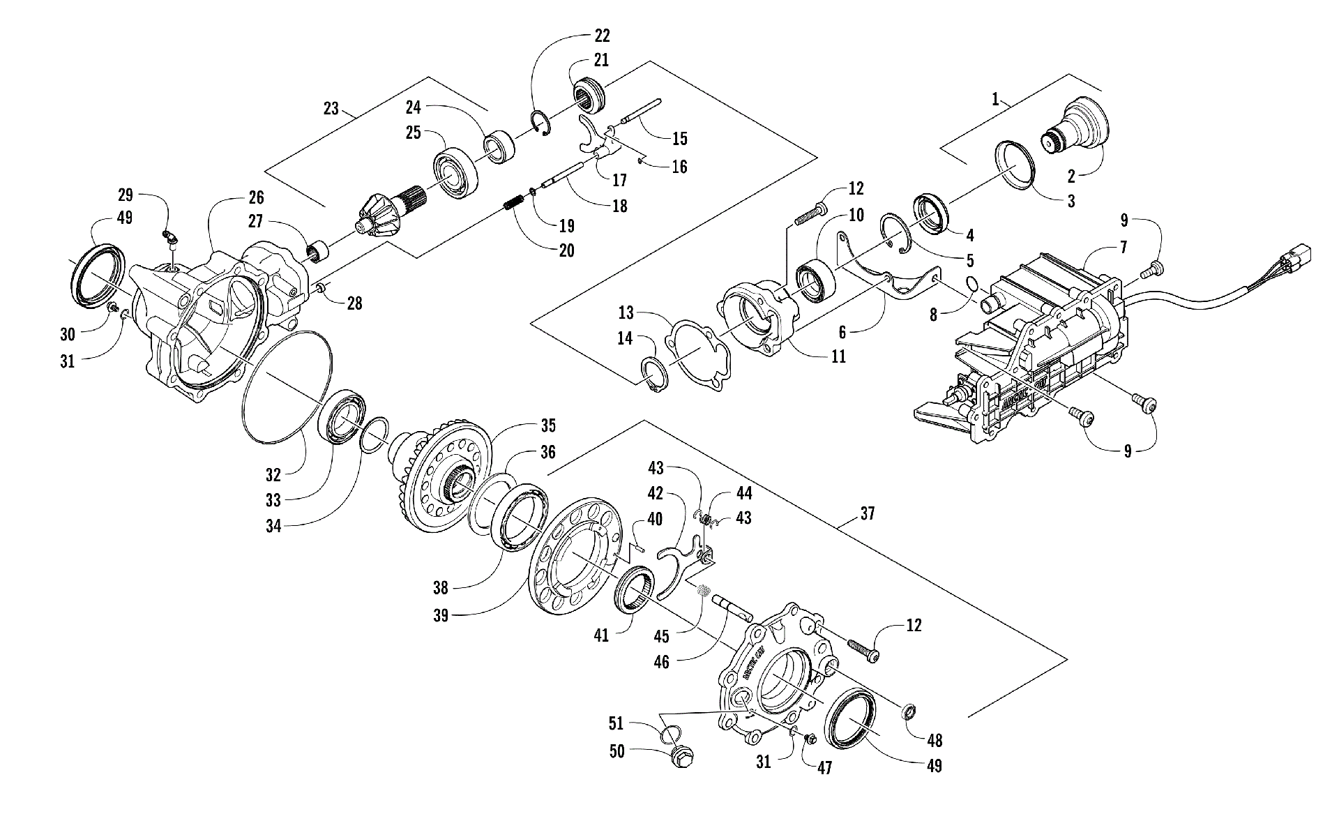 Передняя часть DRIVE GEARCASE ASSEMBLY [301003]