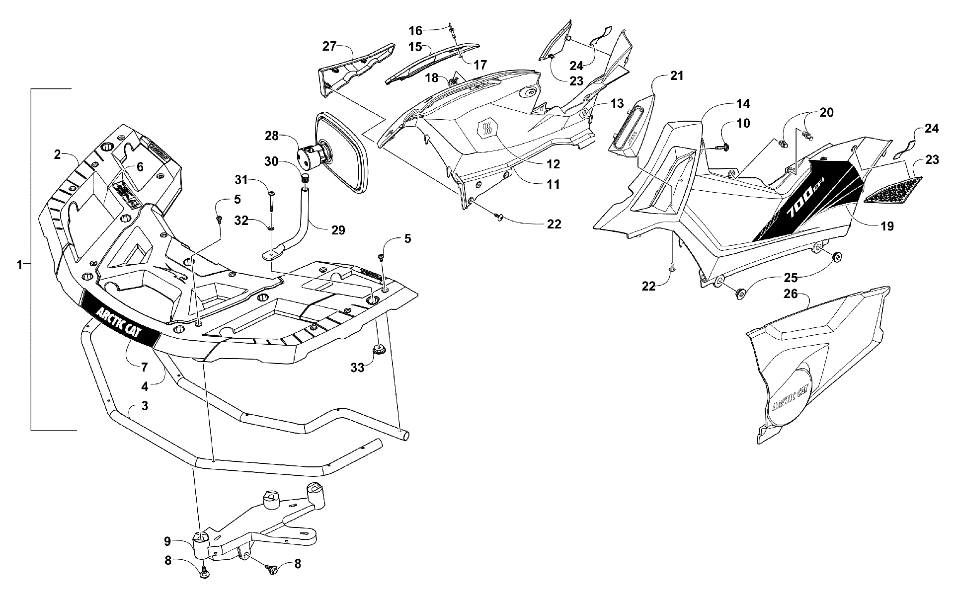 Передняя часть RACK AND SIDE PANEL ASSEMBLIES [301339]