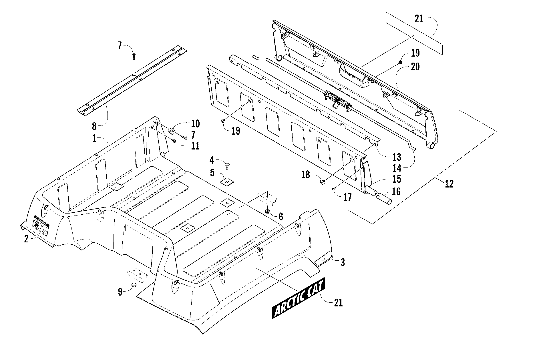 багажник BOX и TAILGATE узел [95092]